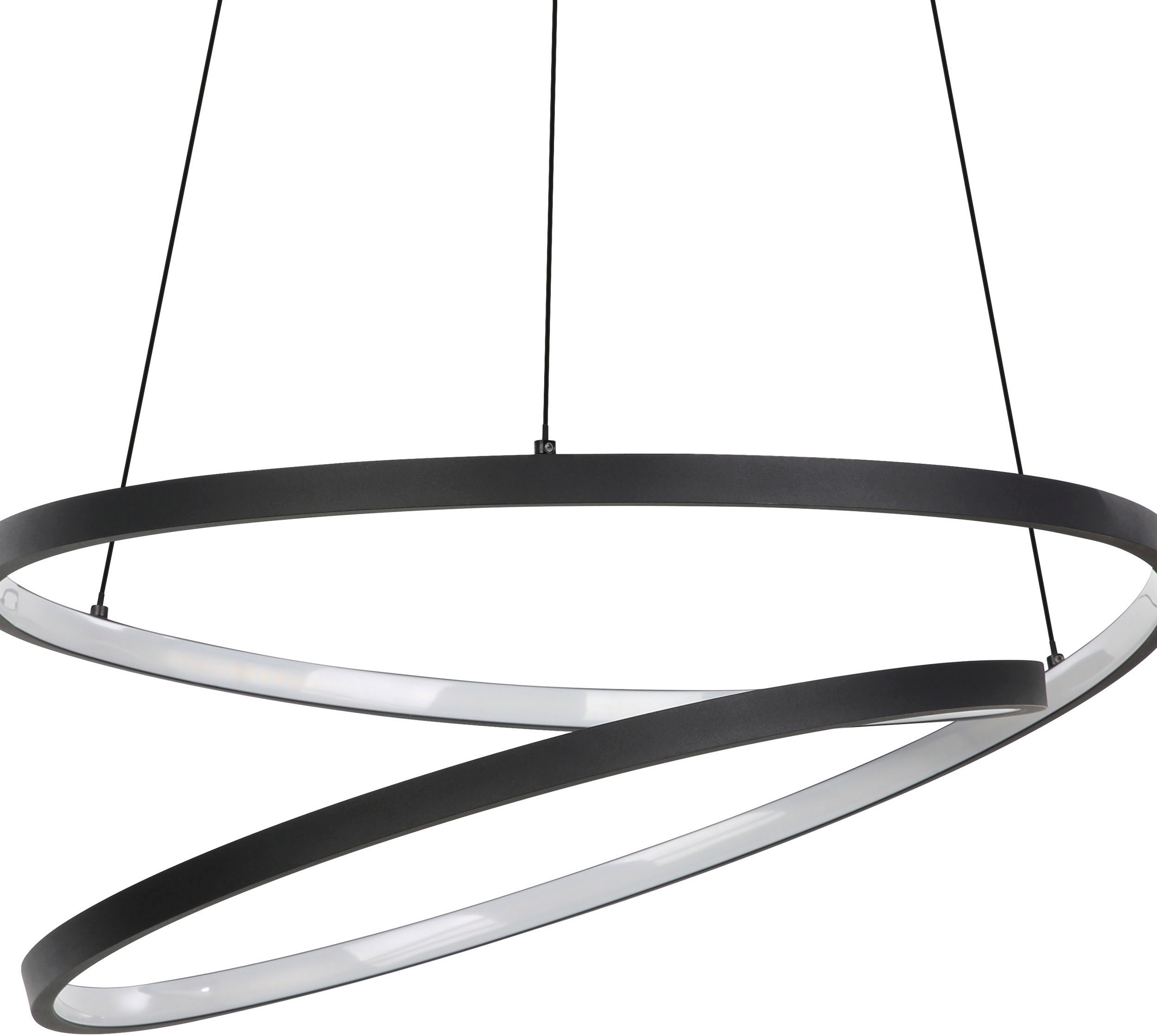EGLO Hängeleuchte »RUOTALE«, Leuchtmittel LED-Modul | LED fest integriert, Hängeleuchte in schwarz aus Alu, Stahl - 37W - Warmweiß