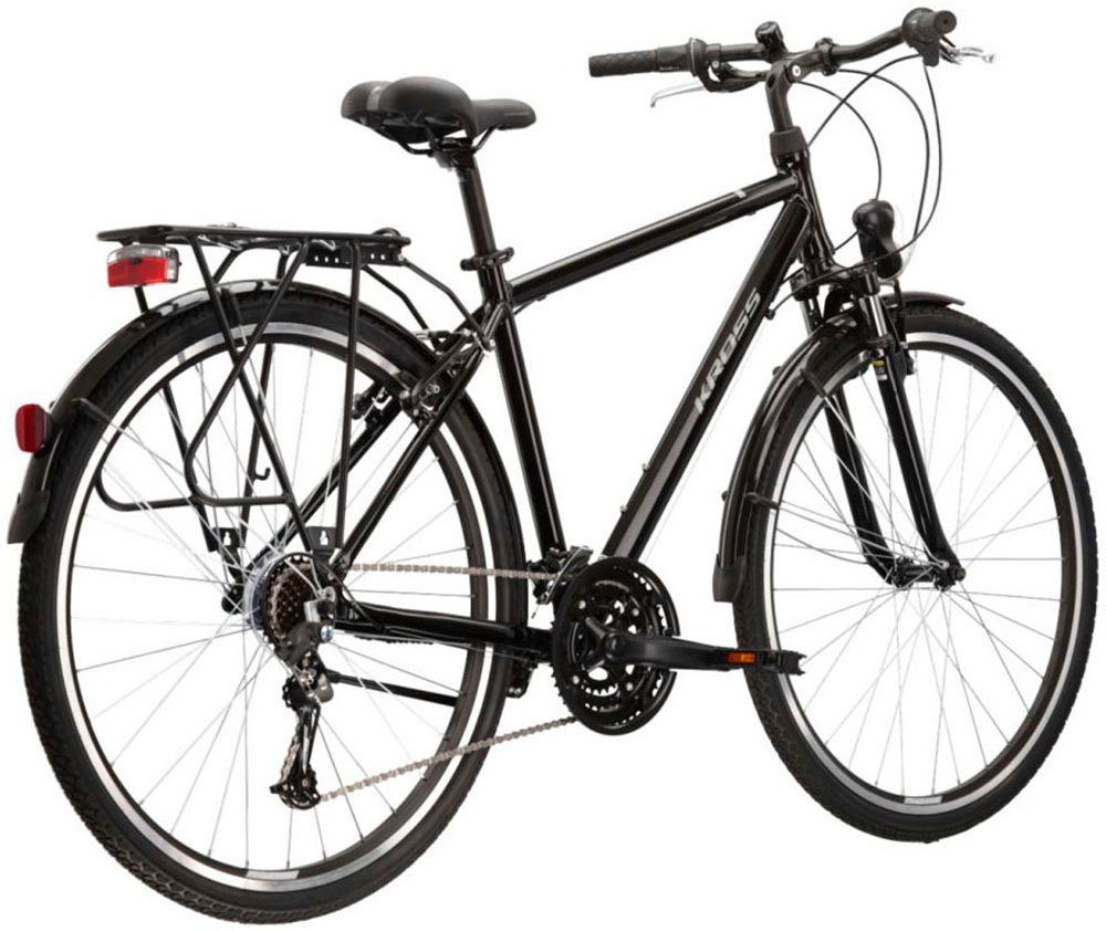 Kross Trekkingrad »KROSS Trekkingrad Trans 1.0 28" schwarz«, 21 Gang, RDM41 Schaltwerk, Kettenschaltung