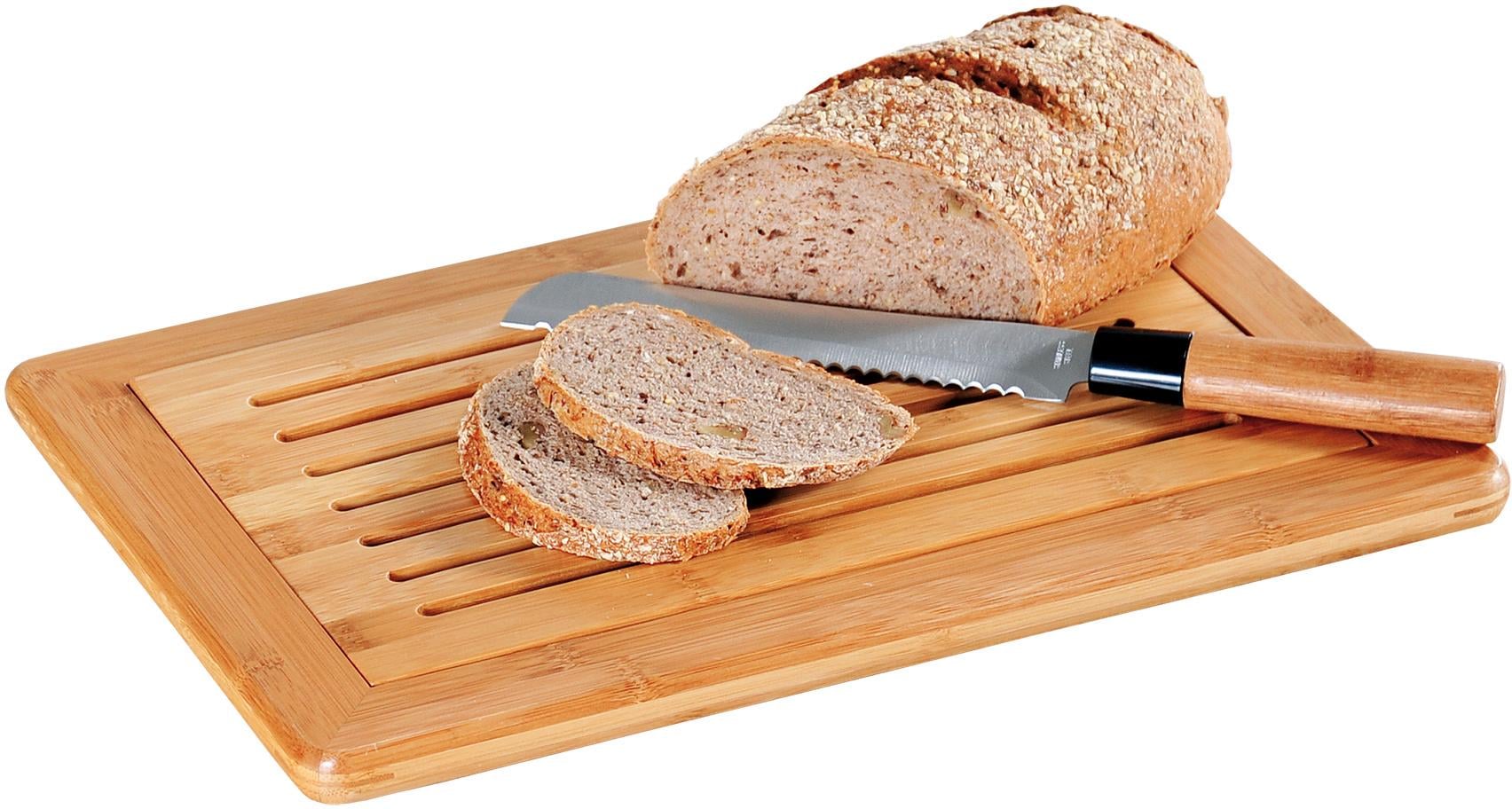 Schneidebrett, für Brot, mit Krümelfach