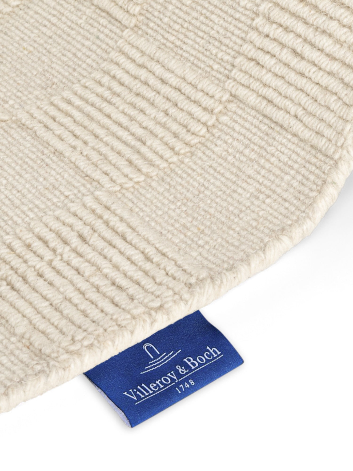 Villeroy & Boch Wollteppich »Scala« rechteckig 10 mm Höhe Handgewebt, Wolle, Kariert, Natur, 3D-Struktur, Karo, Wohnzimmer