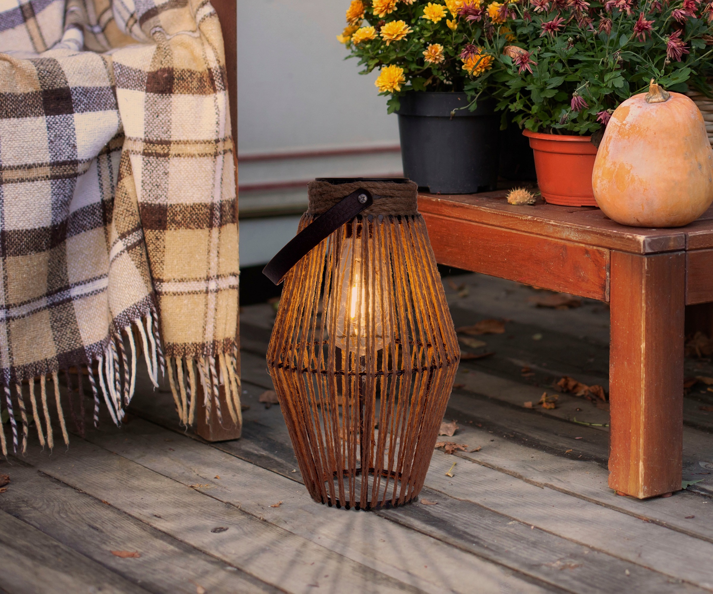 näve LED Solarleuchte "Korbinian" 1 Stk. Warmweiß Schnurbespannung, inkl. L günstig online kaufen