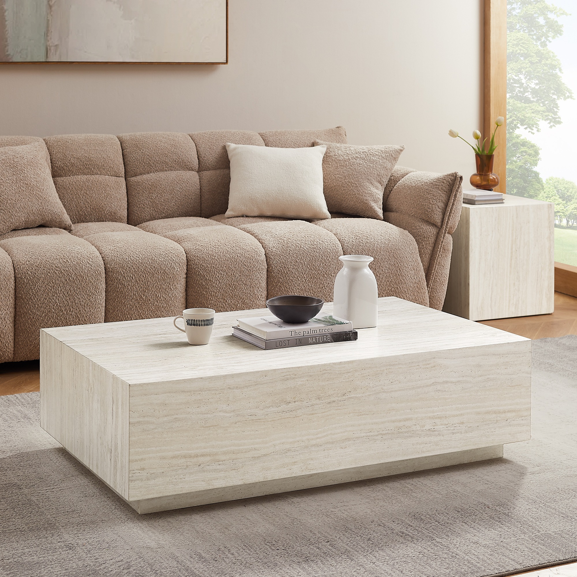 SalesFever Couchtisch "Almeria Beistelltisch: Stilvoller Couchtisch 120/75 günstig online kaufen
