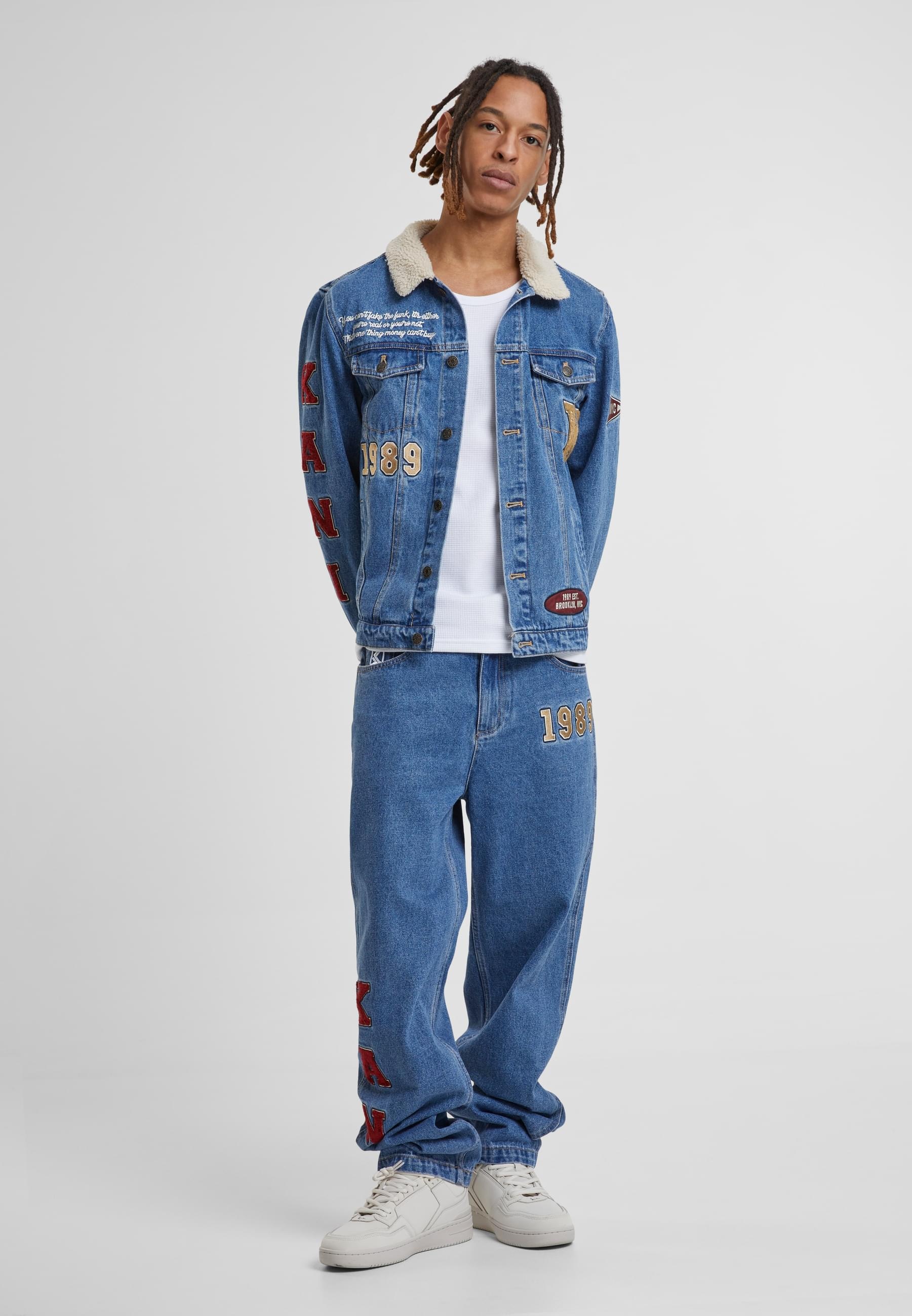 Karl Kani Jeansjacke »Karl Kani Herren KM224-030-1 KK OG Patched Denim Jacket«, (1 St.), ohne Kapuze