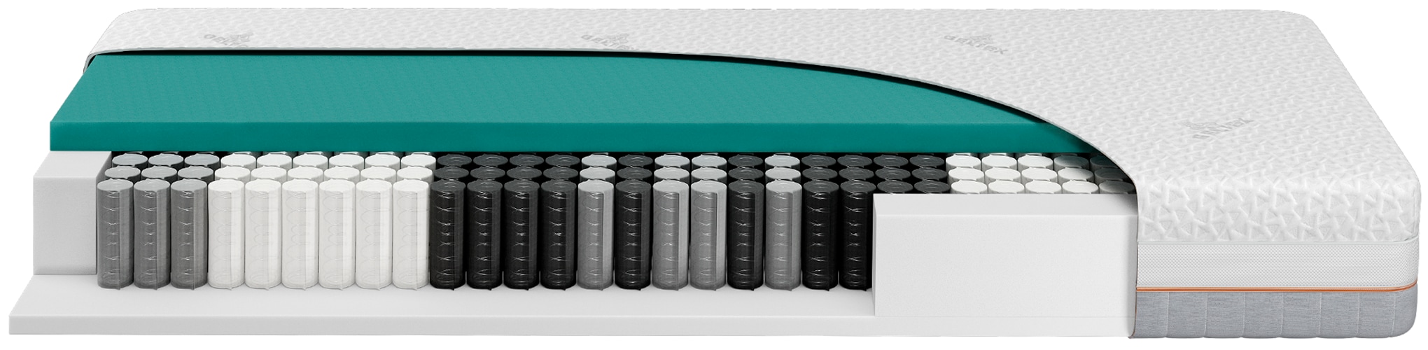Beka® Taschenfederkernmatratze »Taschenfederkern Matratze GELTEX® Next Horizon TFK 240« 24 cm hoch Raumgewicht: 43 kg/m³ 420 Federn 1 Stk. tlg. bis zu 6 cm GELTEX®-Auflage, 24 cm hoch, RG43, H2, H3 & H4, 90x200 cm