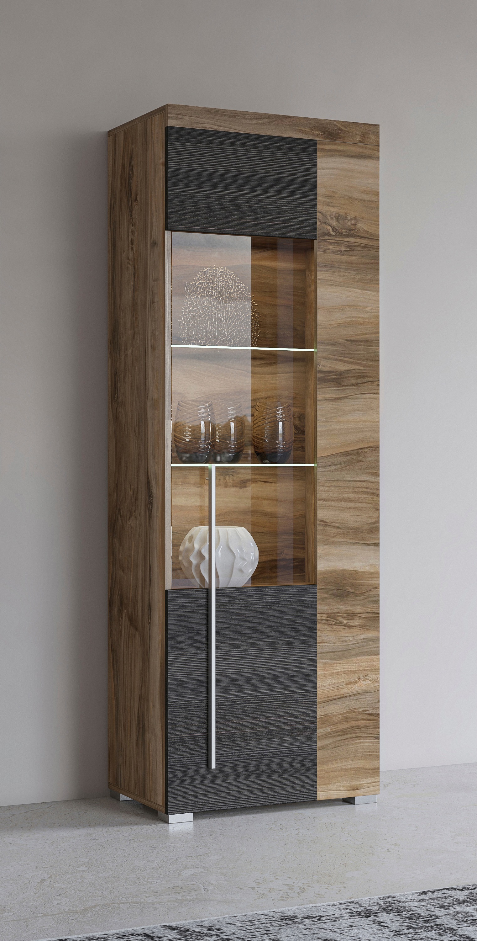 OTTO home Vitrine "Roger,Höhe 160cm stilvolle Glasvitrine mit verstellbare günstig online kaufen