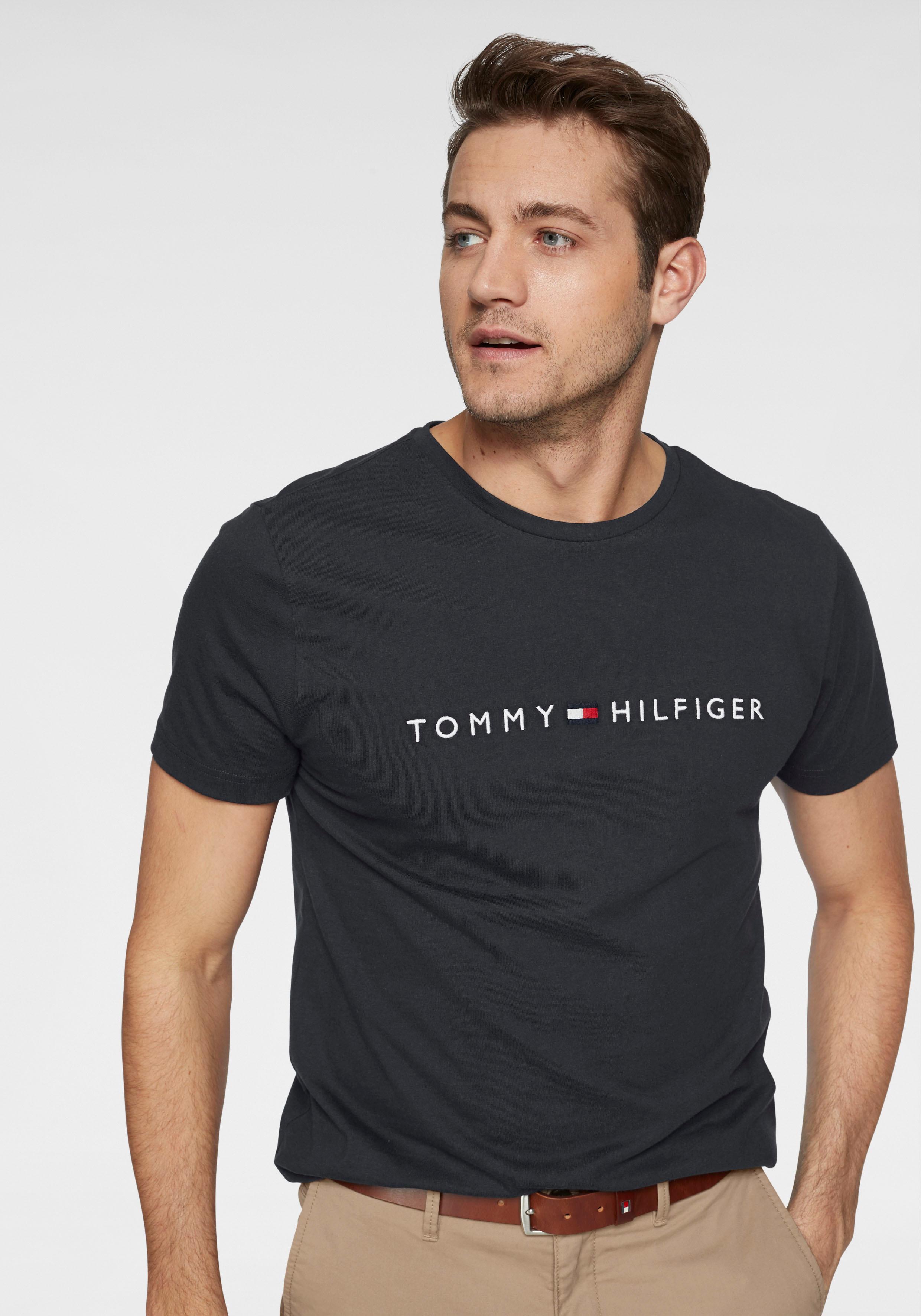 Tommy Hilfiger T-Shirt TOMMY FLAG HILFIGER TEE blau Herren Shirts