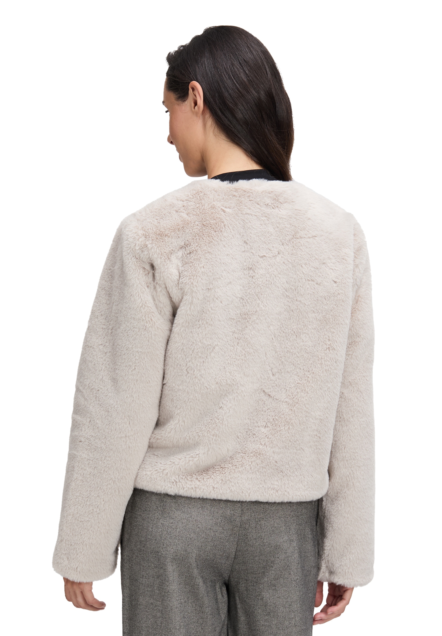 Cartoon Fellimitatjacke »Cartoon Damen Kunstfell-Jacke mit Eingrifftaschen«