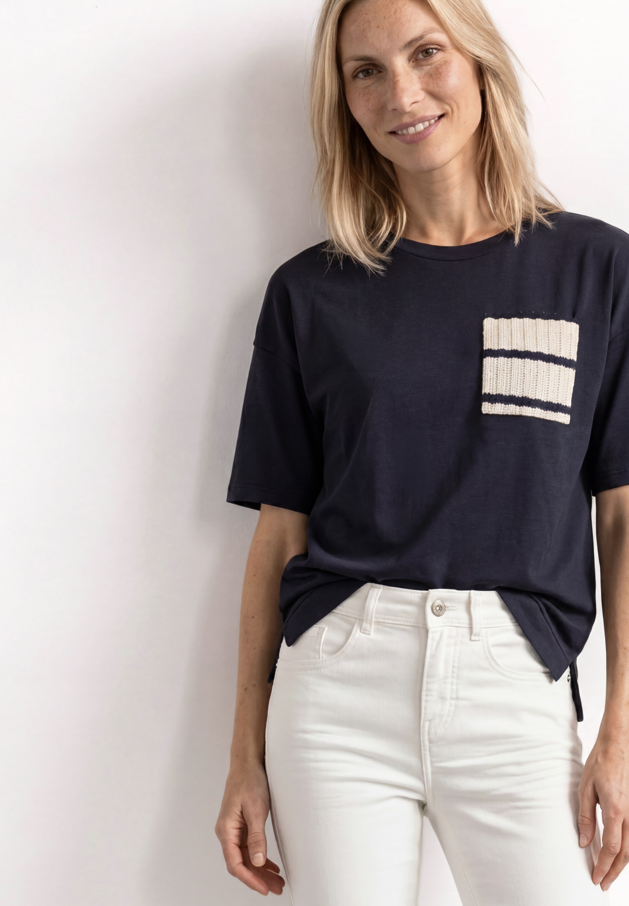 STREET ONE T-Shirt mit Rundhalsausschnitt