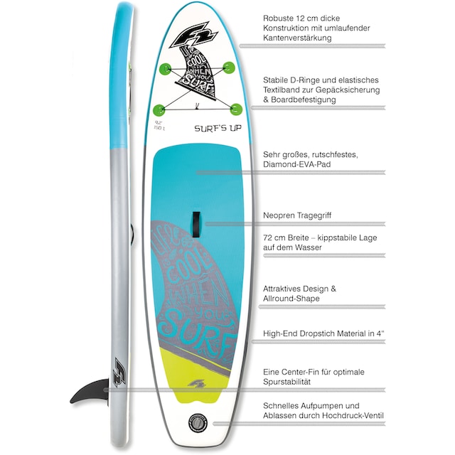 Black Friday F2 Inflatable SUP-Board »F2 Surf's Up Kids«, (4 tlg.), ohne  Paddel | BAUR