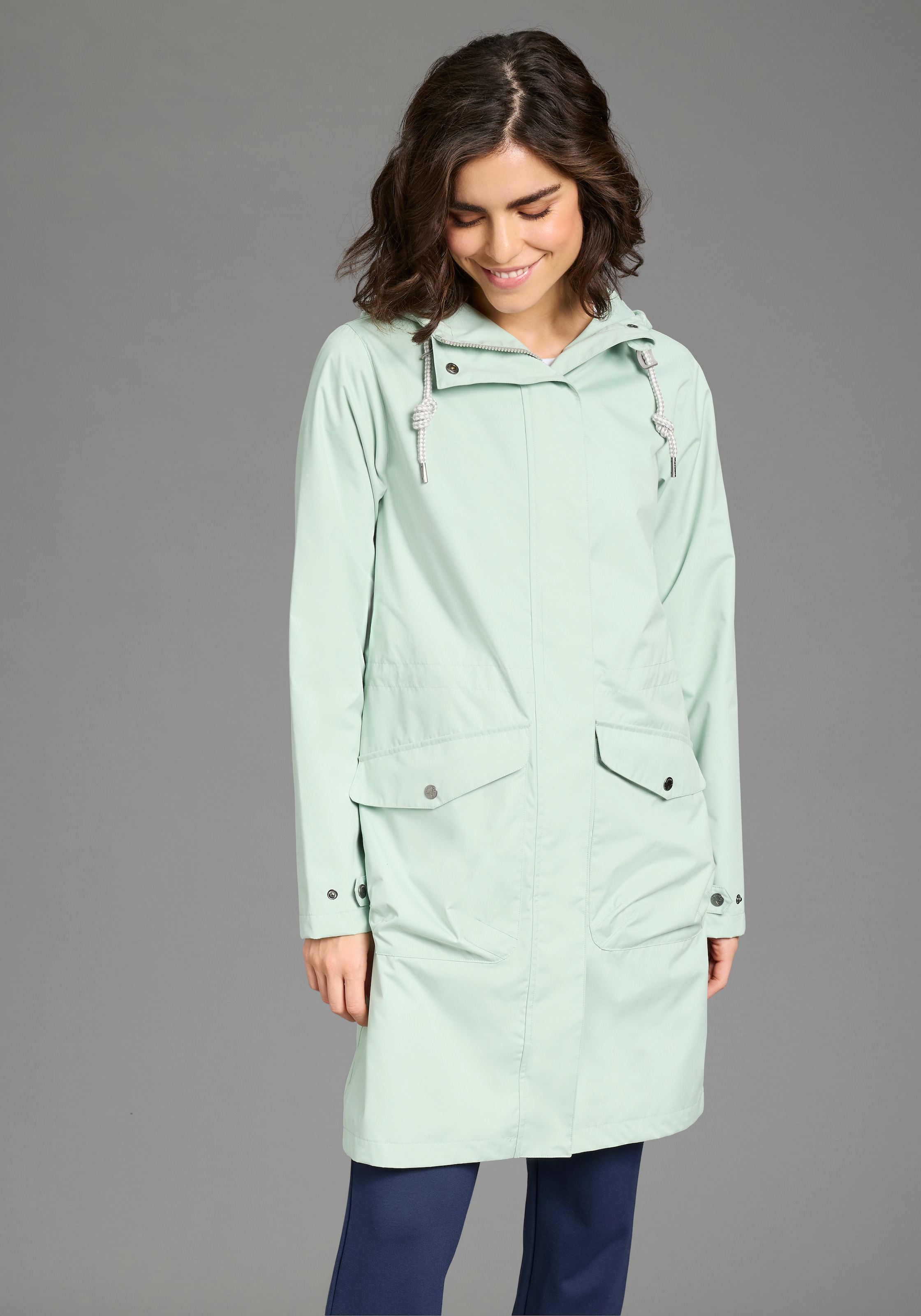 KangaROOS Funktionsparka mit Kapuze mit Kapuze, mit gefütterter Kapuzenfütterung, Übergangsjacke