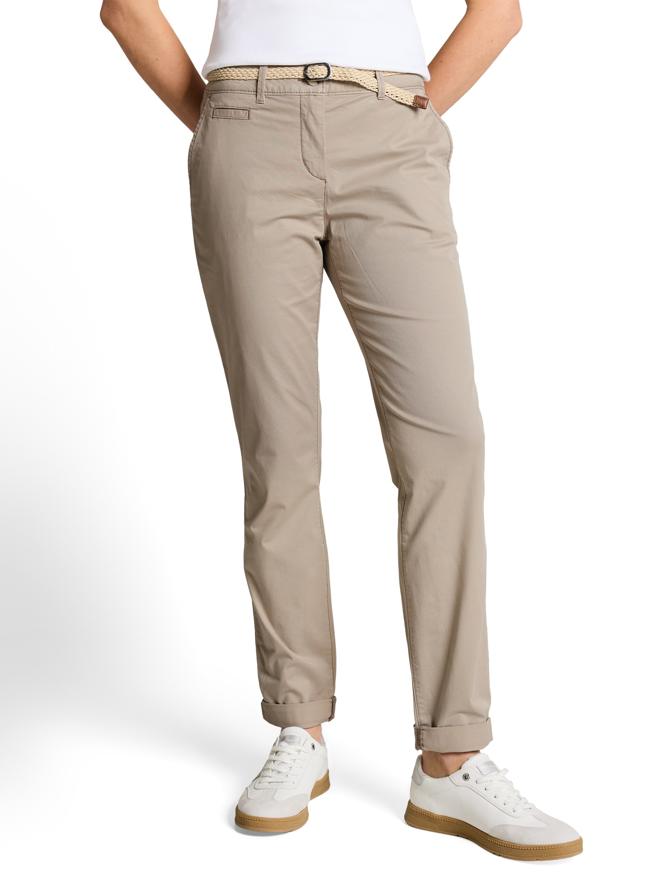 TOM TAILOR Chinohose "TOM TAILOR Chino" mit Gürtel und Stretch