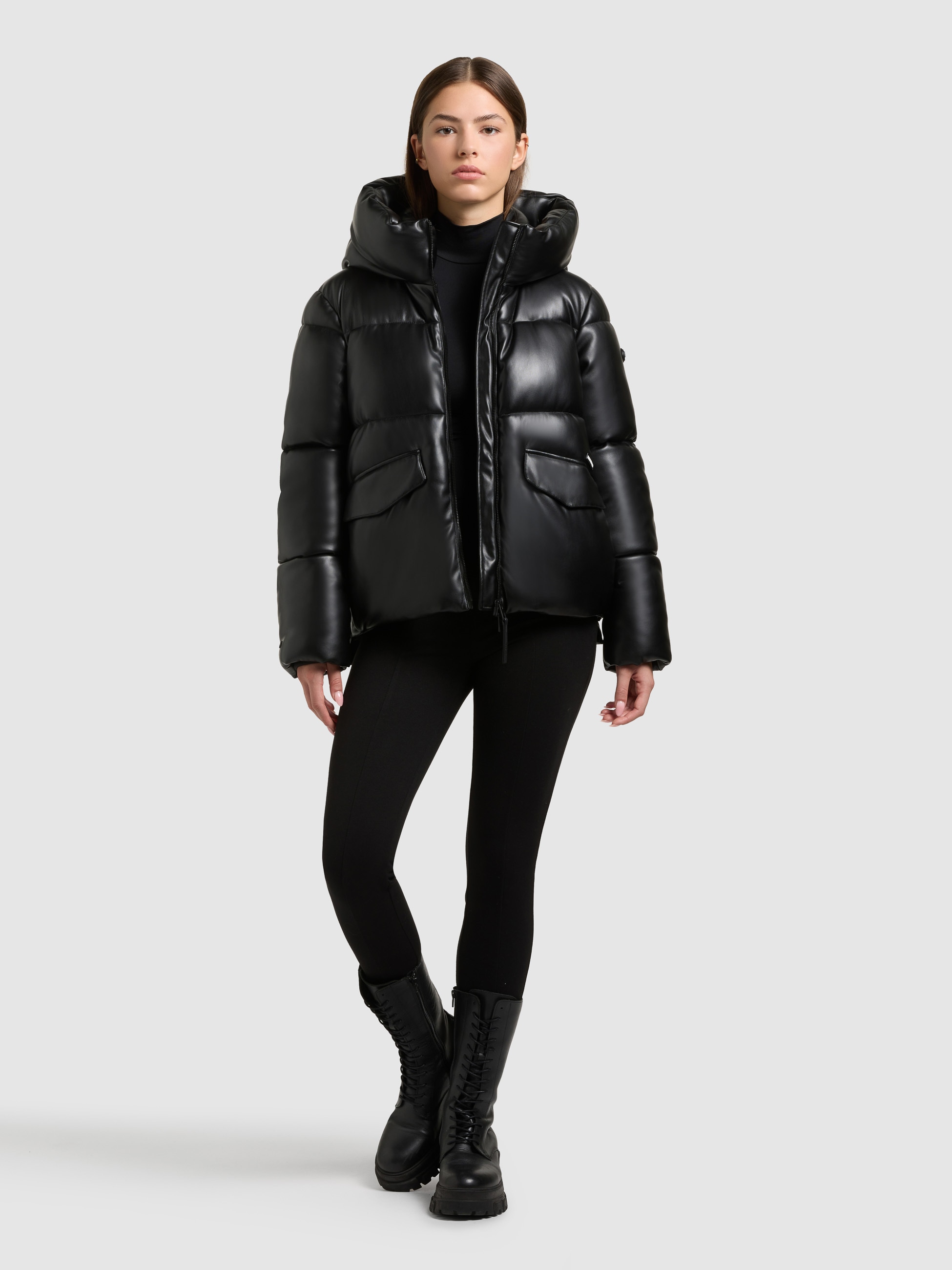 khujo Lederimitatjacke "AURORA", mit Kapuze günstig online kaufen