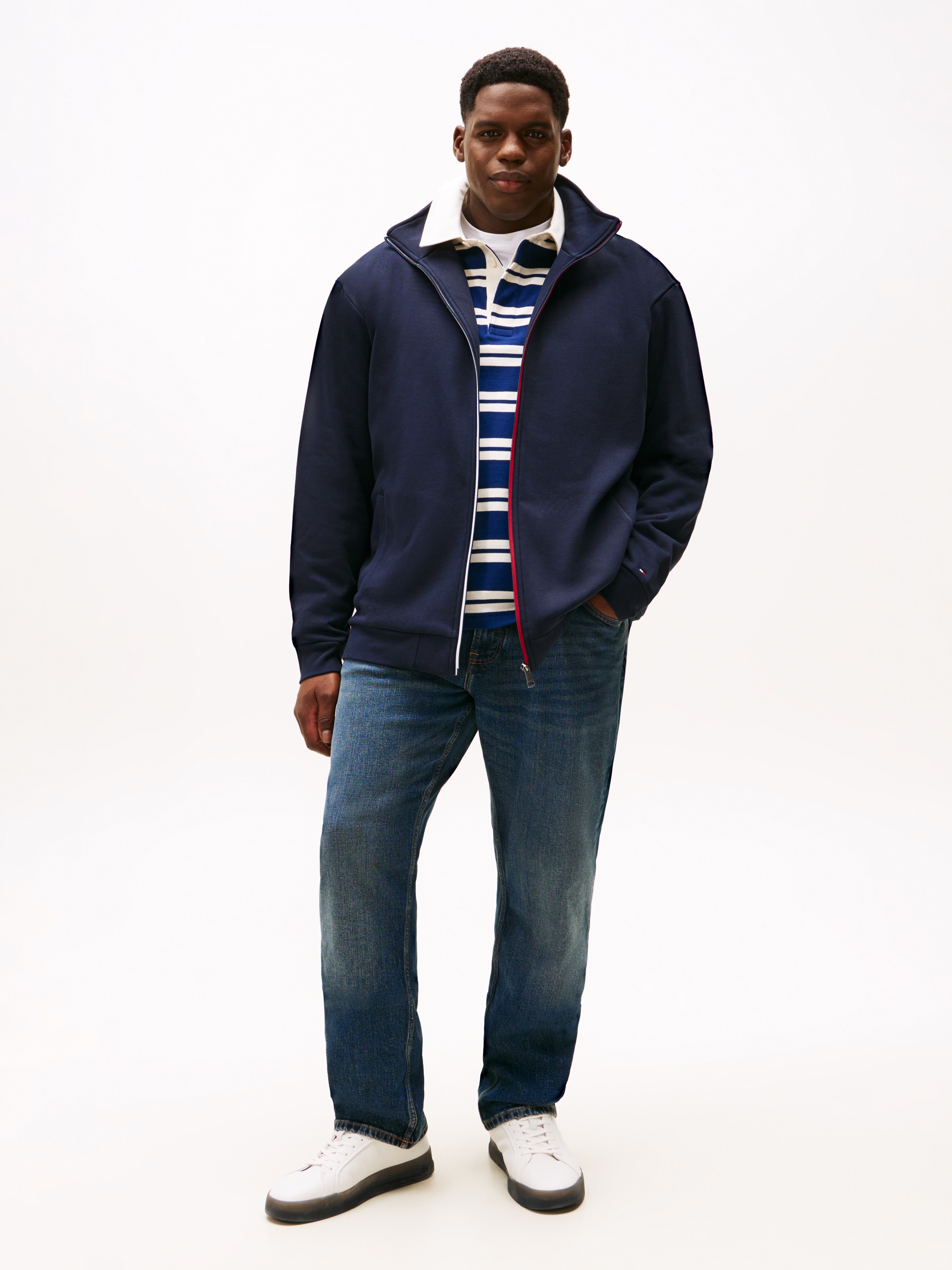 Tommy Hilfiger Big & Tall Sweatjacke »GLOBAL STRIPE ZIP«, Große Größen