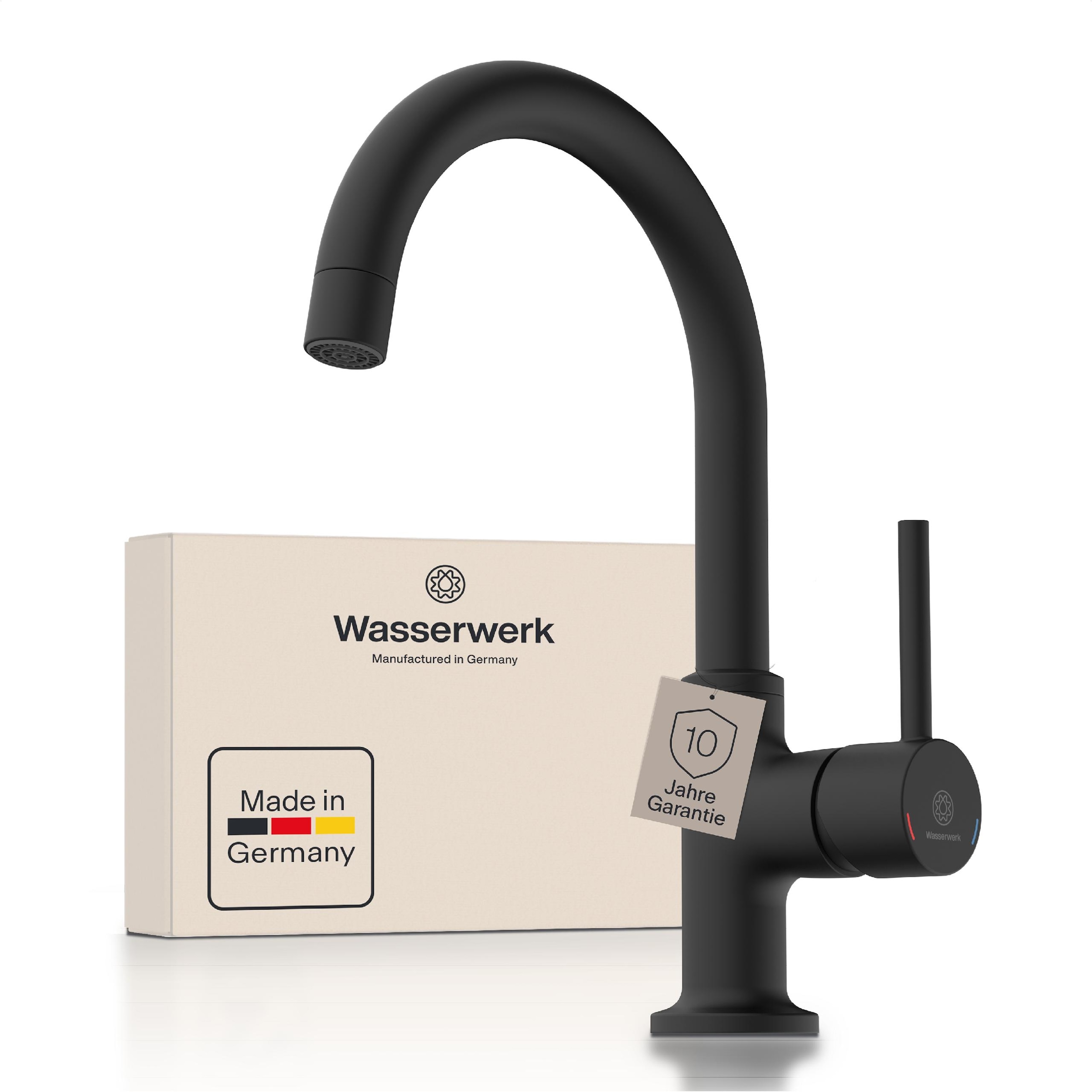WASSERWERK Waschtischarmatur "WT 14" inkl. Popup, 360 schwenkbar, geräuscha günstig online kaufen