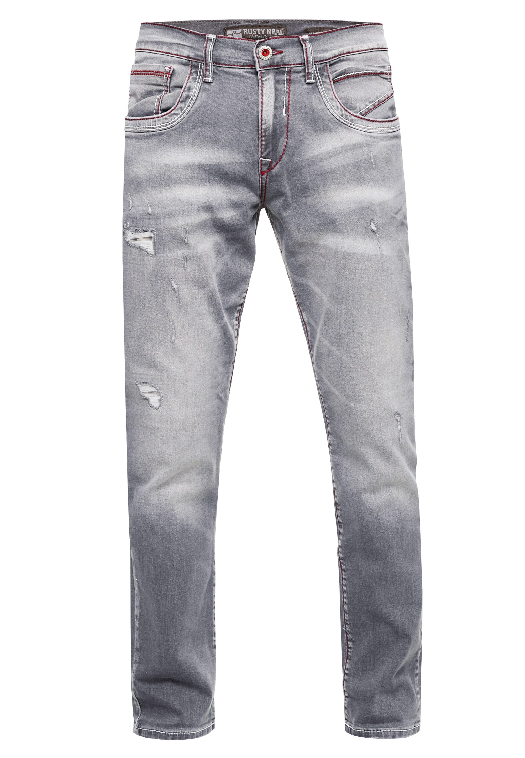 Rusty Neal Straight-Jeans »ODAR«, Mit farblich abgesetzten Ziernähten