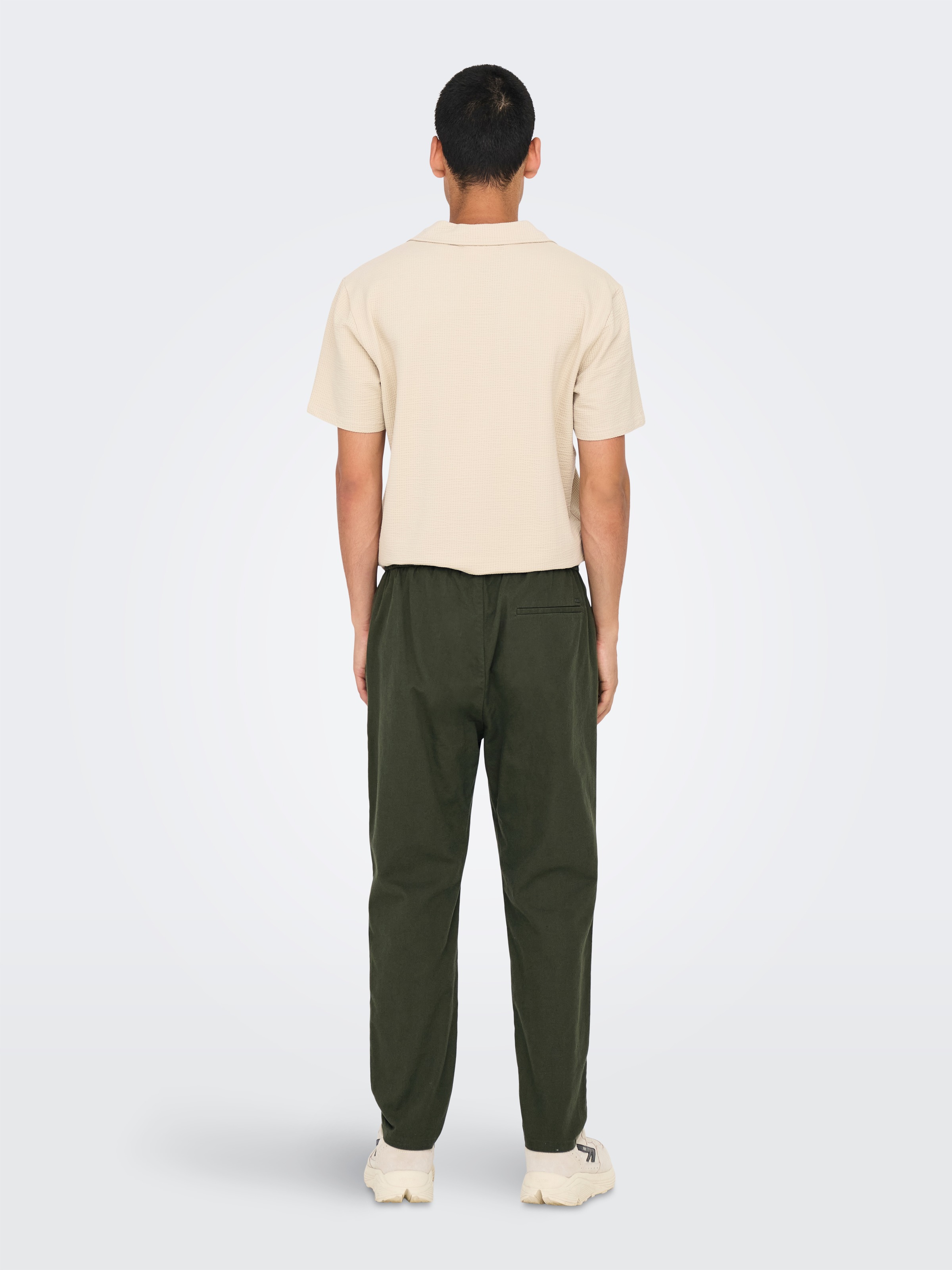 ONLY & SONS Stoffhose »ONSLINUS CROP 0007 COT LIN PNT NOOS«, mit Leinen