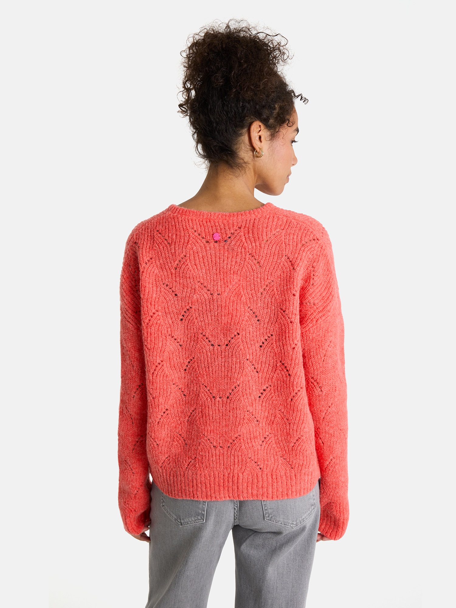 Lieblingsstück Strickpullover »SölveL« mit dezentem Lochmuster, V-Neck