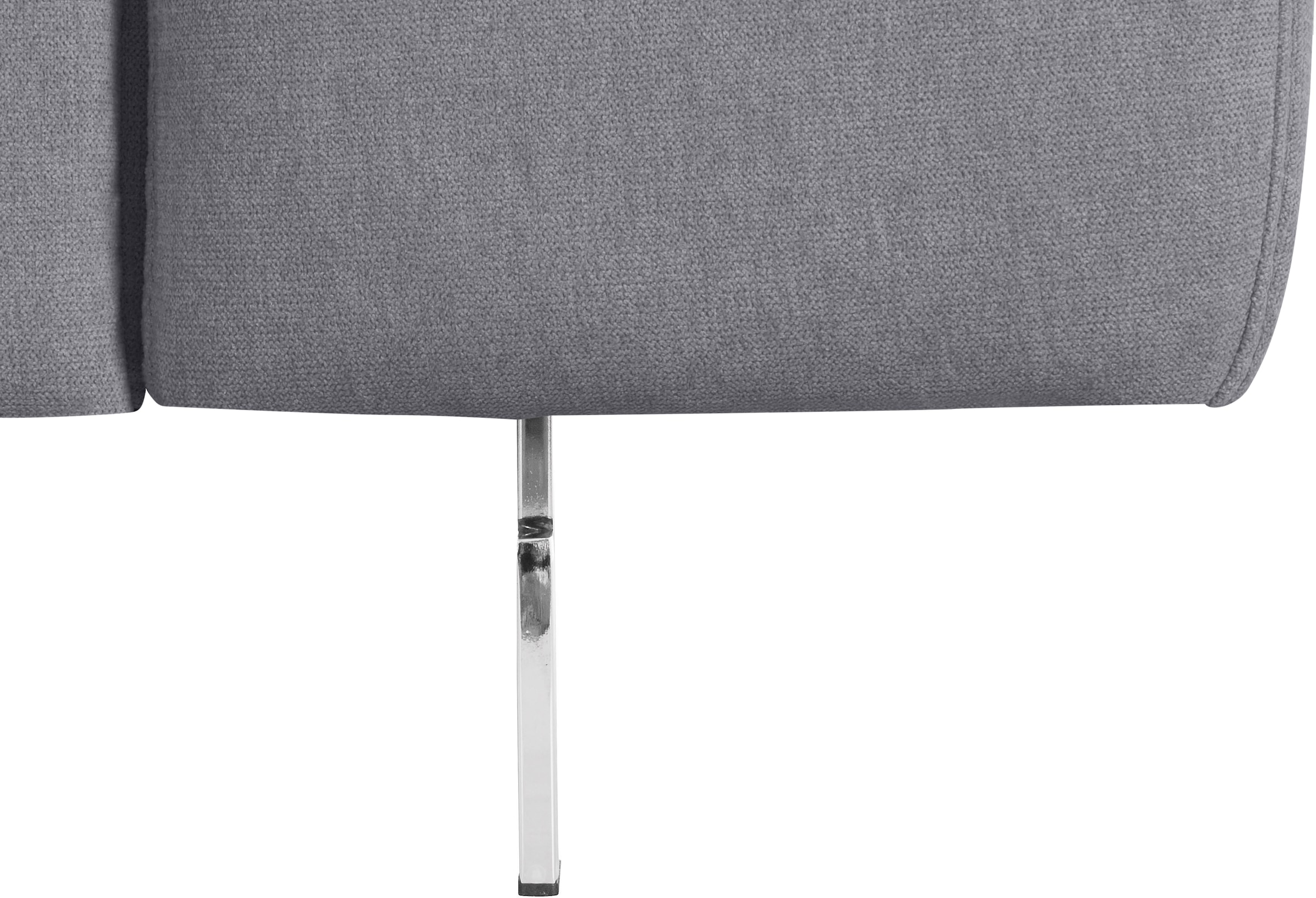 COTTA Ecksofa »Chef L-Form«, mit Kopfteilverstellung, edle Metallkufen, wahlweise mit Bettfunktion