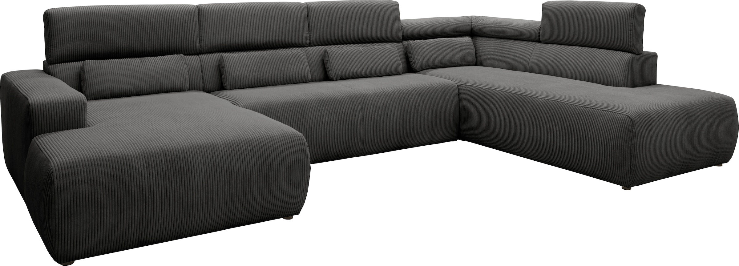 DOMO collection Wohnlandschaft Brandon viele Bezugsarten, incl. Nierenkissen, mit Kopfteilverstellung, wahlweise Sitztiefenverstellung