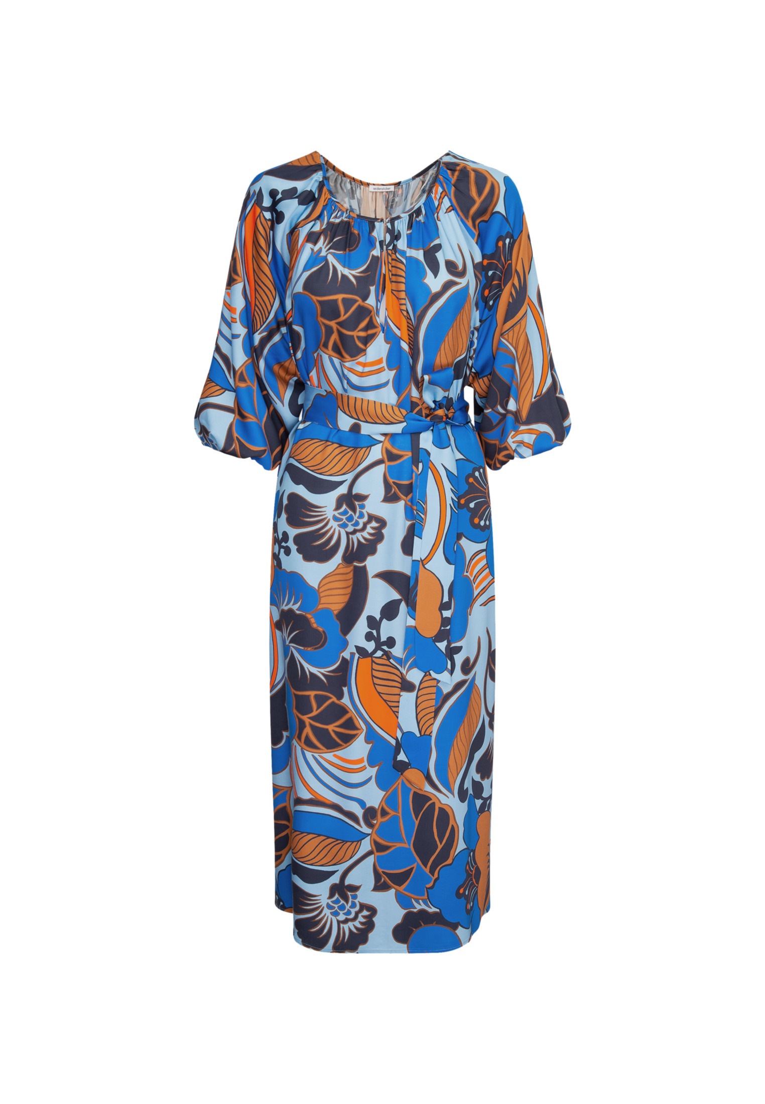 seidensticker Sommerkleid »Schwarze Rose«, 3/4-Arm Rundhals Floral