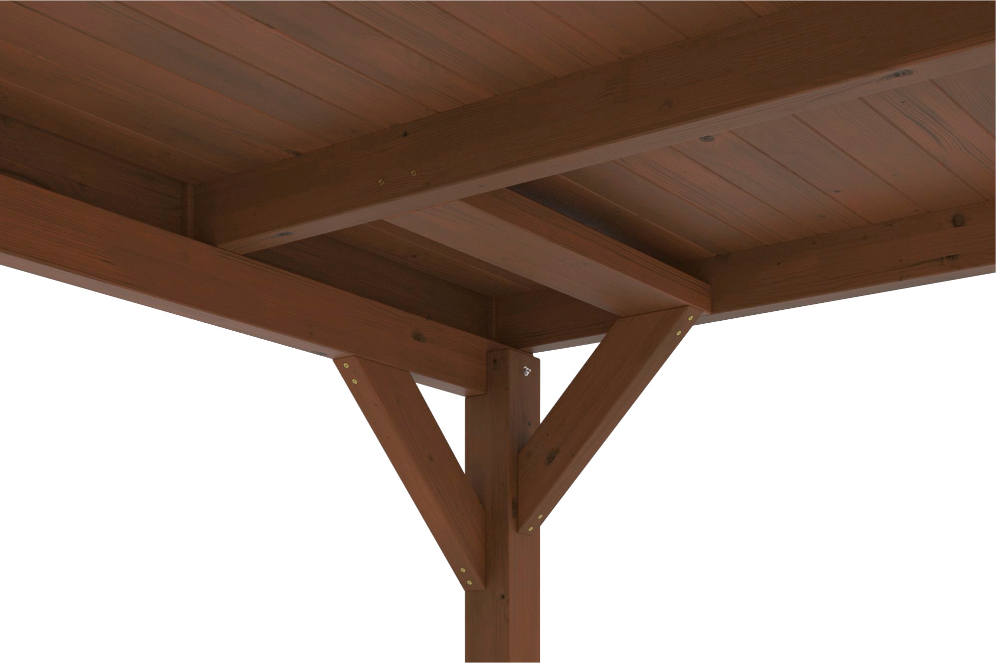 Skanholz Doppelcarport »Grunewald«, braun, mit EPDM-Dach