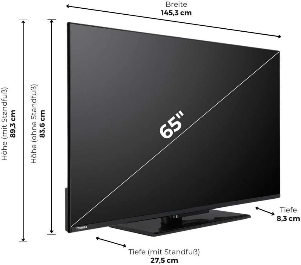Toshiba LED-Fernseher, 164 cm/65 Zoll, 4K Ultra HD, Smart-TV