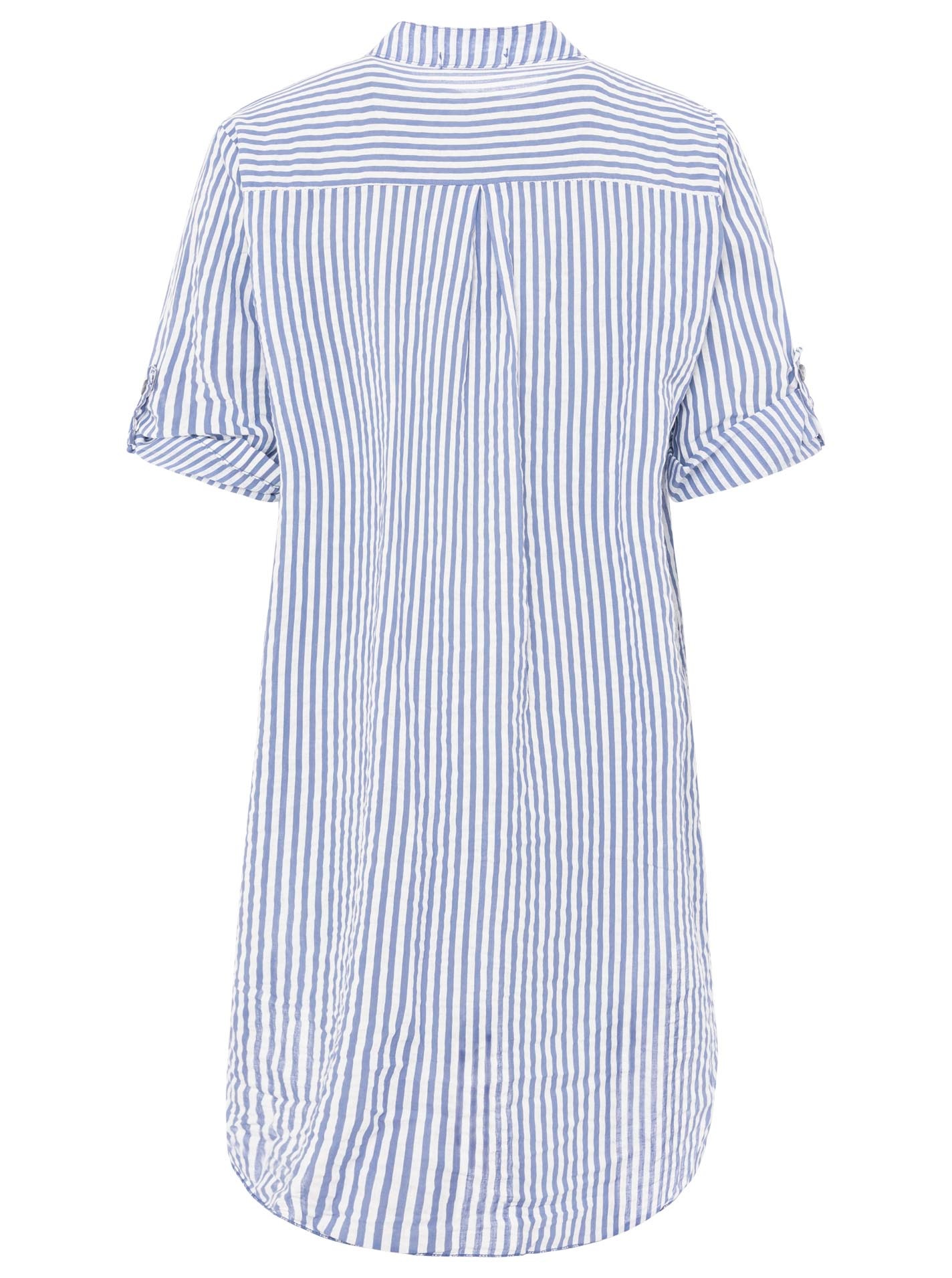 Zwillingsherz Longbluse ""Kida"" One Size, Streifen, Knopfleiste, Brusttasc günstig online kaufen