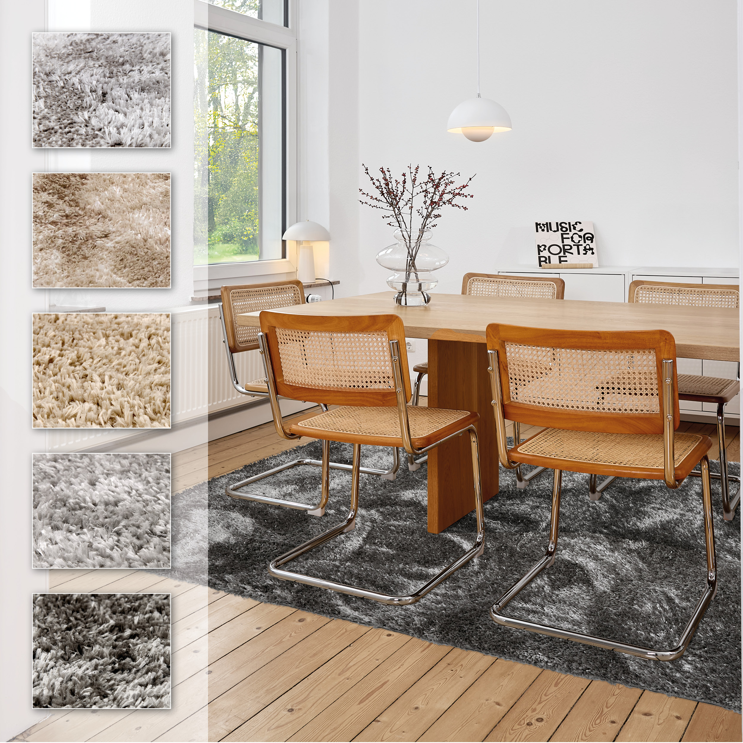 ASTRA Hochflor-Teppich "Paulie 250" rechteckig 25 mm Höhe weicher Langflor, Shaggy, Wohnzimmer, Schlafzimmer