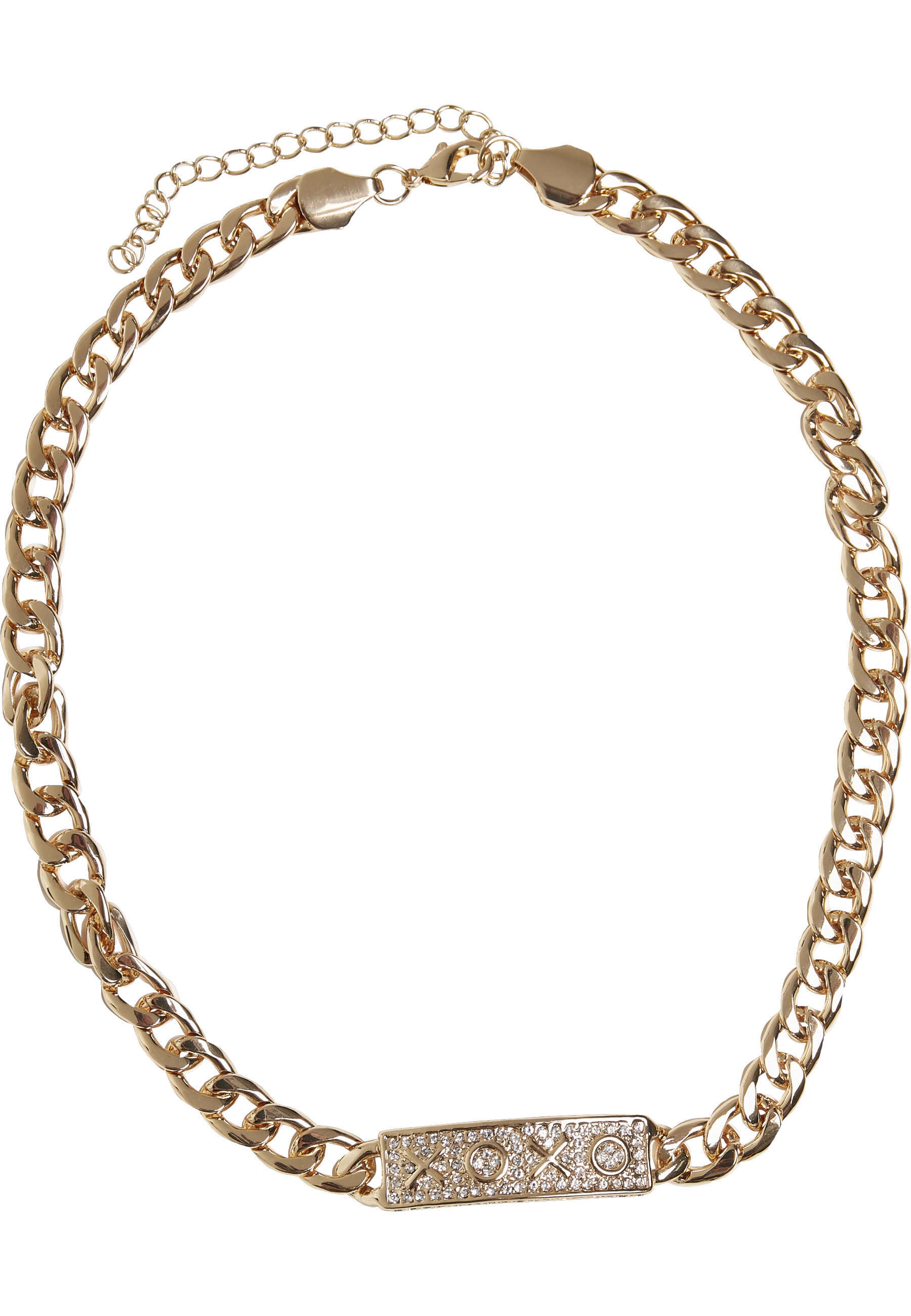 URBAN CLASSICS Damen Edelstahlkette "Urban Classics Unisex XOXO Necklace", onesize, Eisen, gold, Eisen, Halsketten