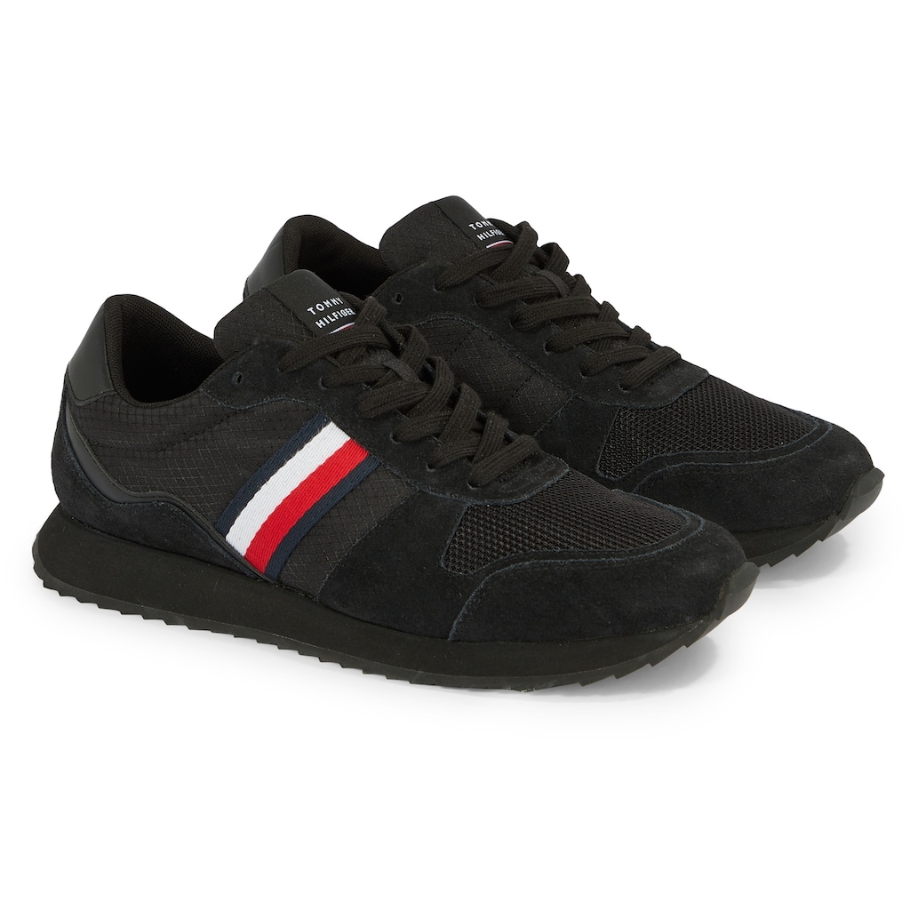 Tommy Hilfiger Sneaker »RUNNER EVO MIX«, mit gepolstertem Schaftrand, Freizeitschuh, Halbschuh, Schnürschuh