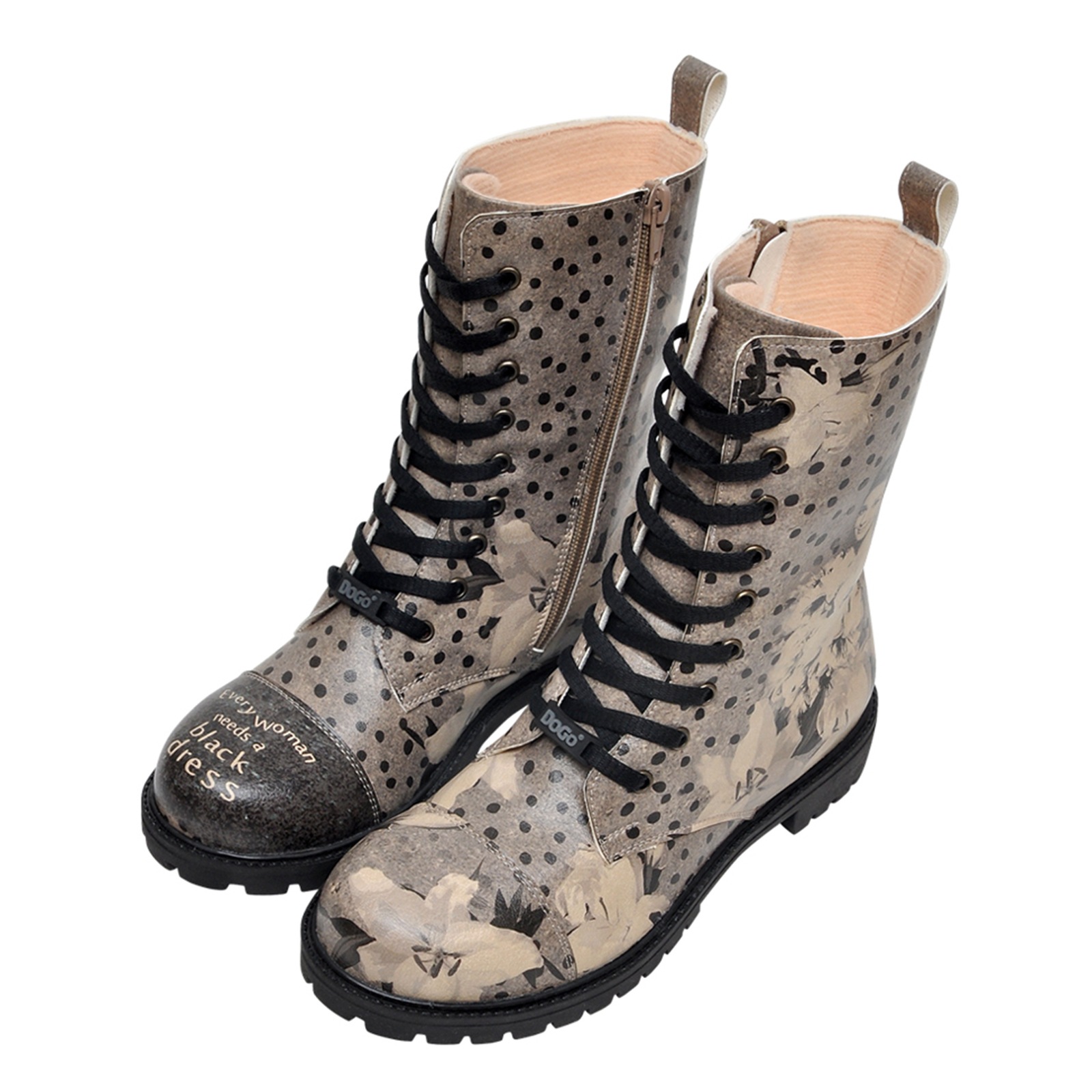 DOGO Schnürboots "Zipsy High-Top Boots Black Dress Damen Stiefeletten", Veg günstig online kaufen