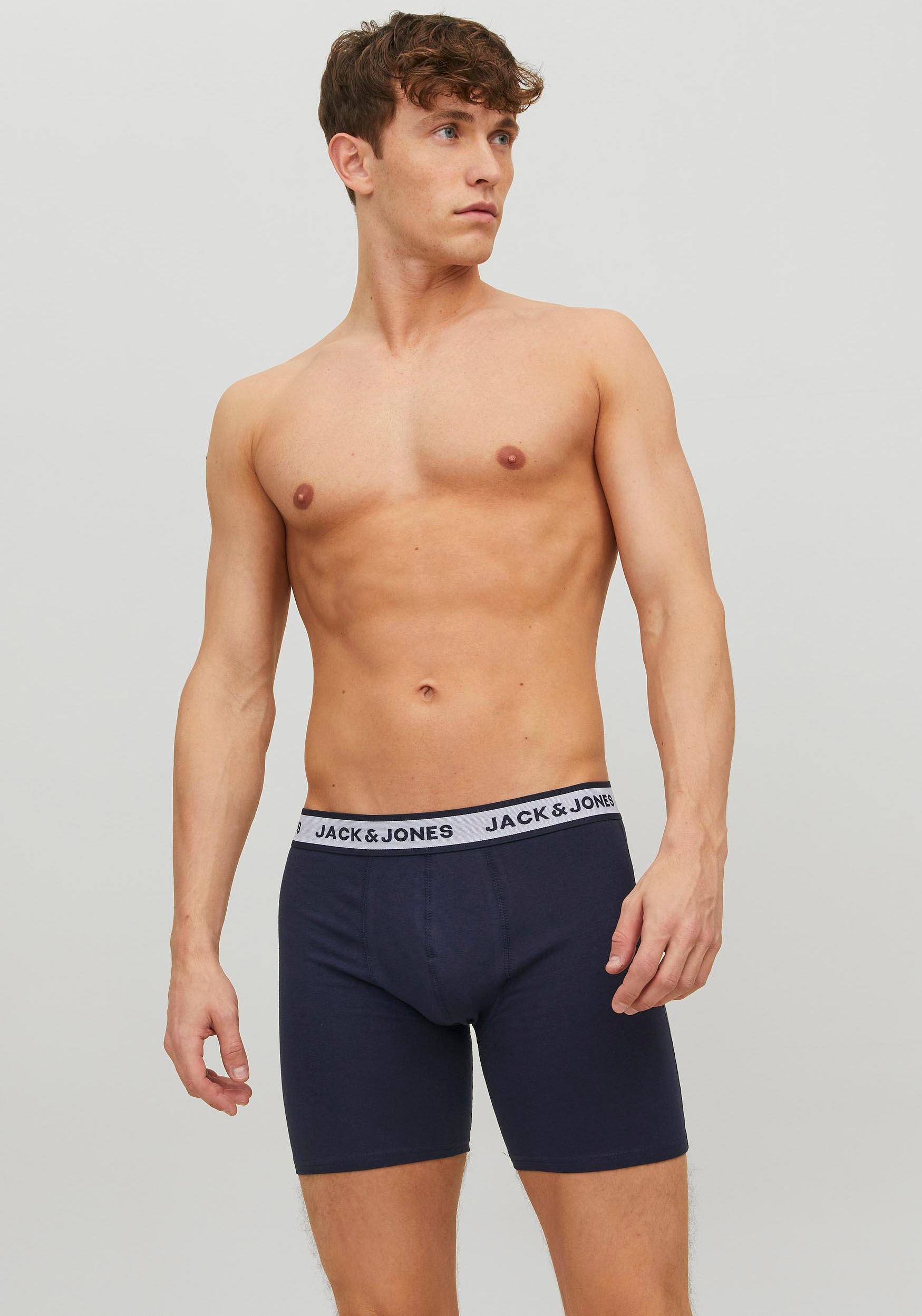 Jack & Jones Boxershorts »JJ JACSOLID BOXER BRIEFS 5 P«, (Packung, 5 St.)