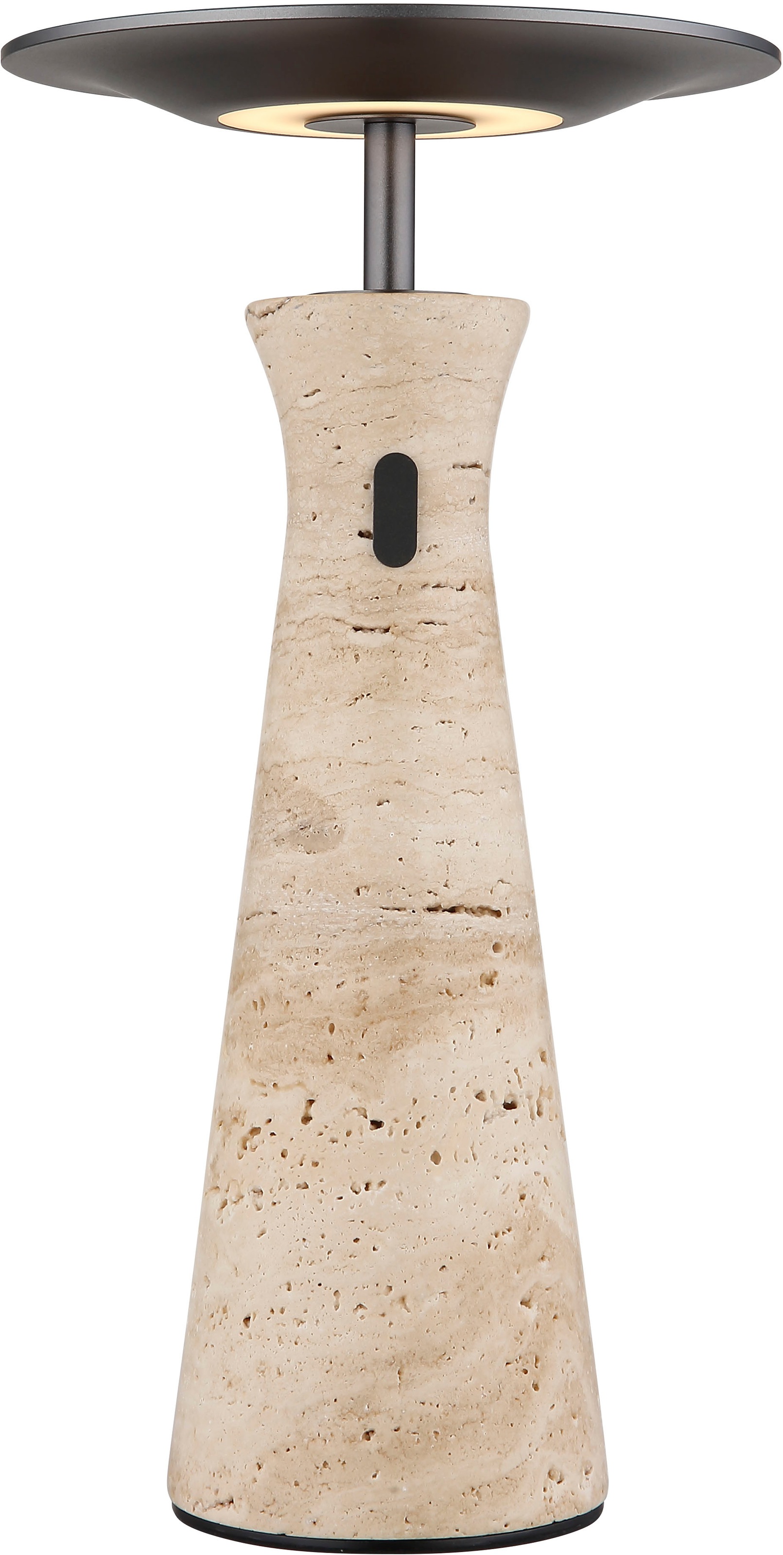 GLOBO LIGHTING LED Tischleuchte »TRAVERTIN« LED-Modul 1 Stk. Warmweiß Travertinstein Sockel