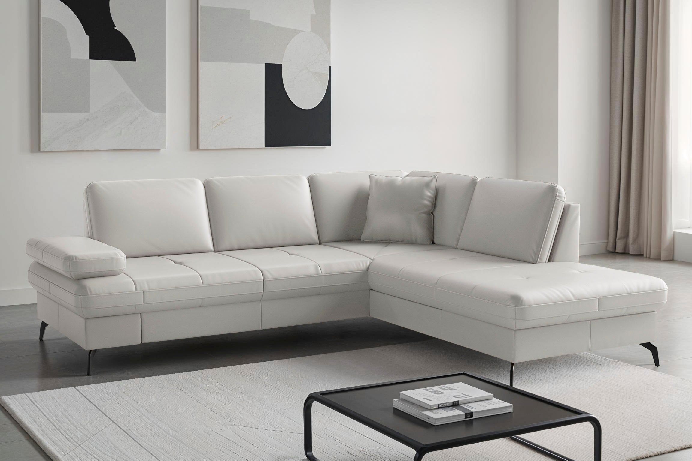sit&more Ecksofa "Morris Jubi, Ottomane, Breite 238 cm" mit Armteilfunktion, wahlweise mit Schlaffunktion
