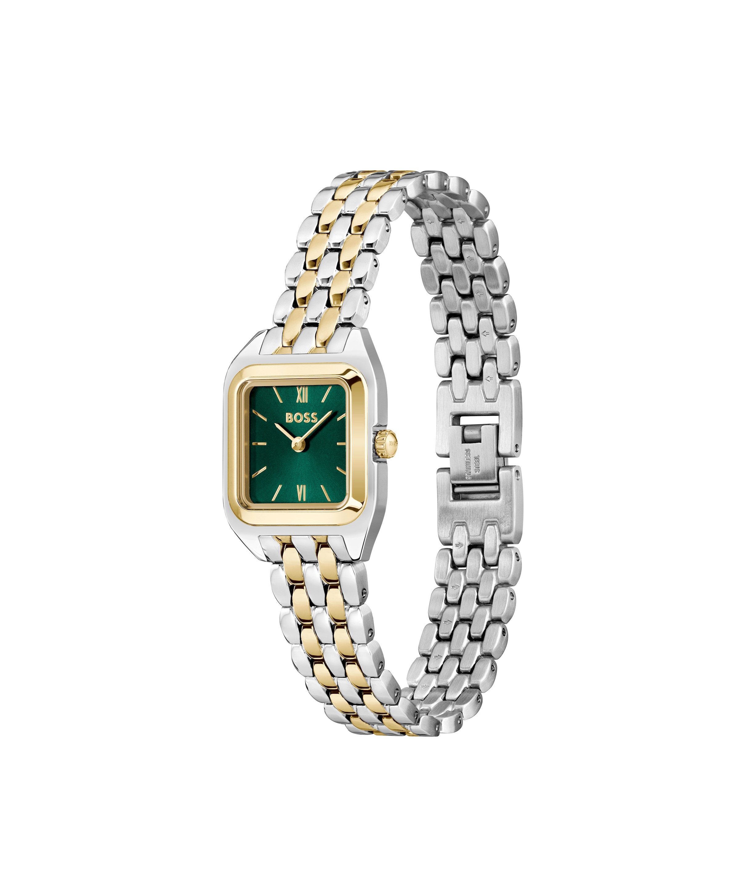 BOSS Quarzuhr »MAE PETITE«, Armbanduhr, Damenuhr, Edelstahlarmband, analog