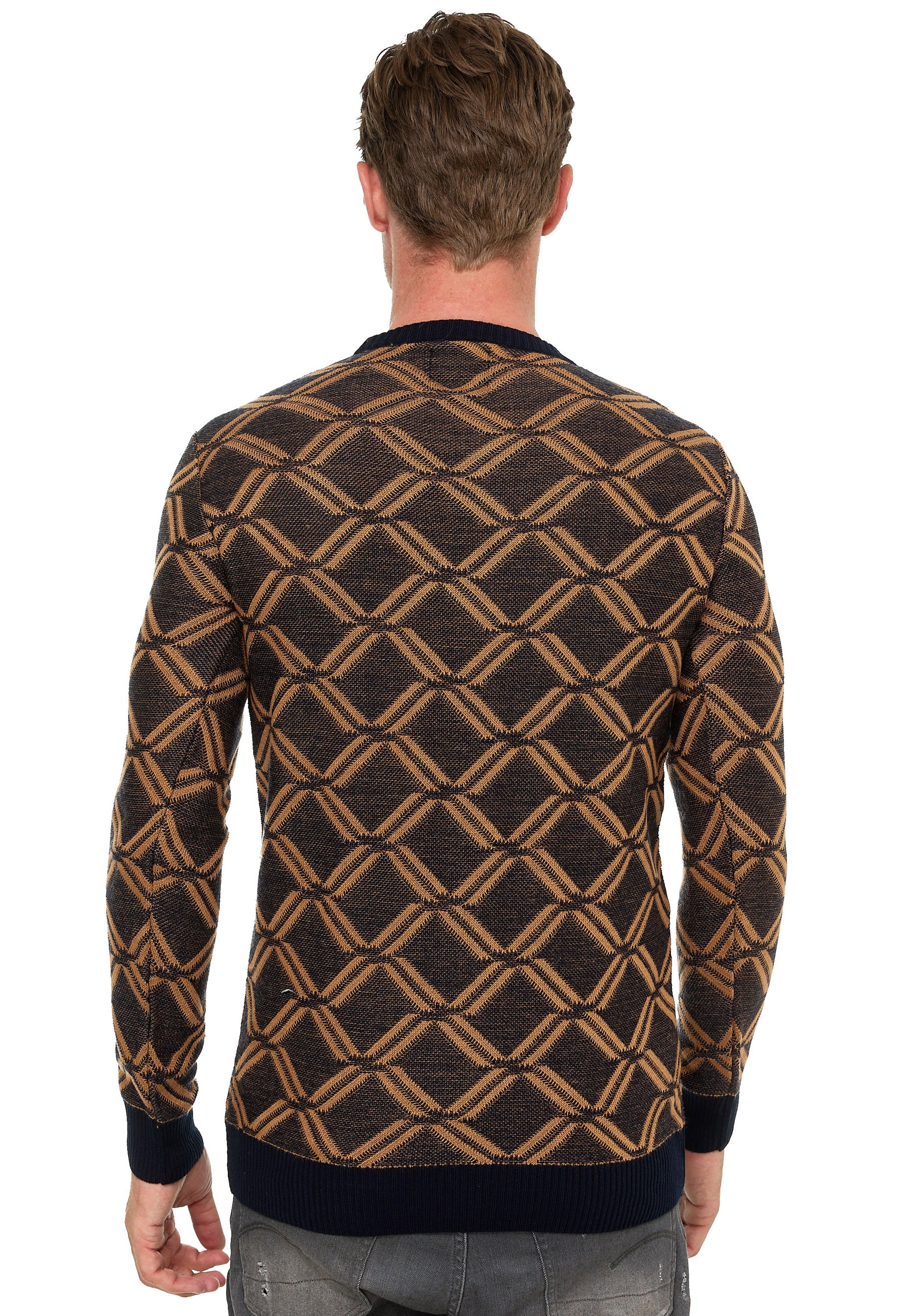 Rusty Neal Strickpullover, in tollem Karo-Design