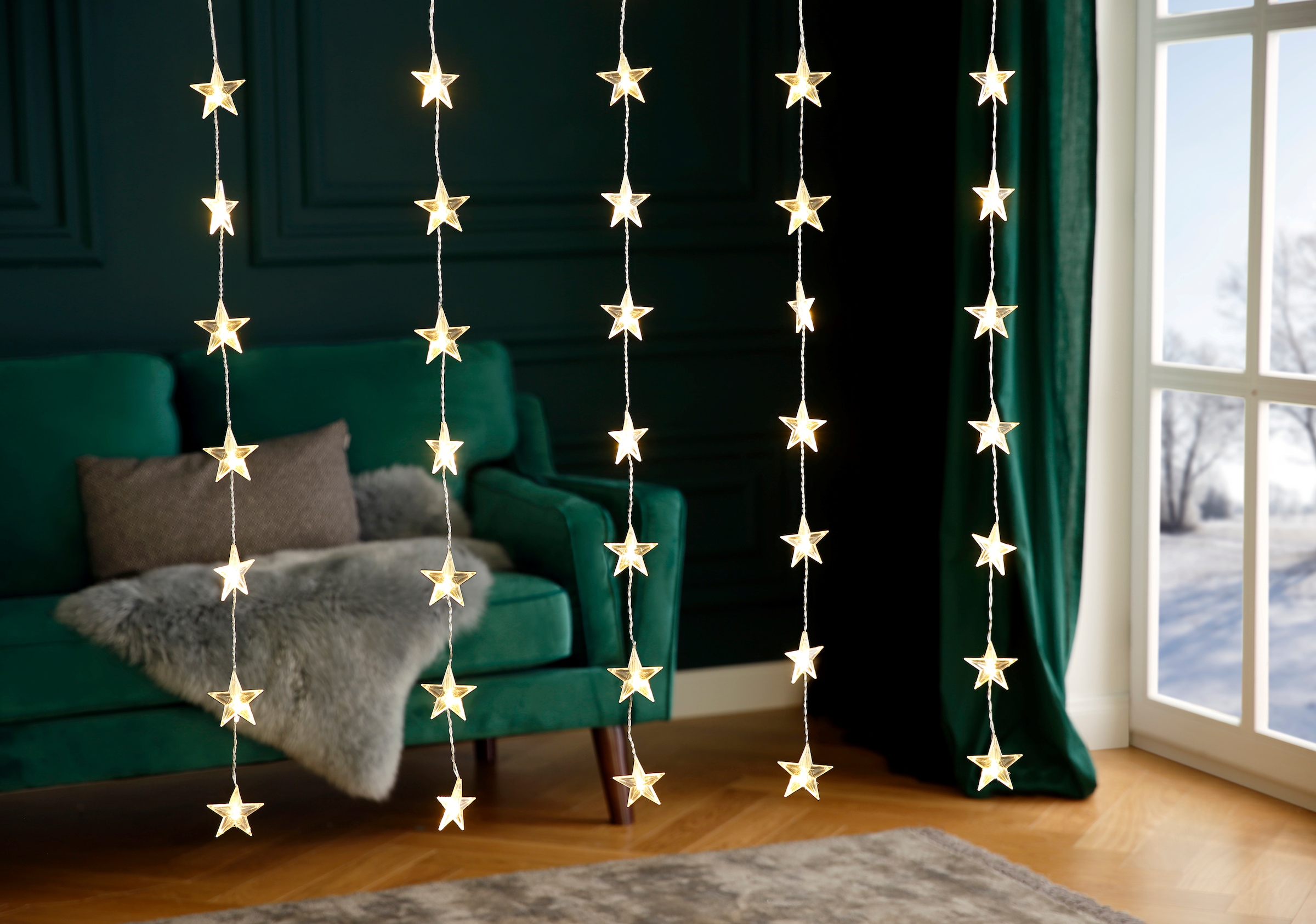 my home LED-Lichtervorhang kaufen »Weihnachtsdeko«, BAUR | LED-Fenster-Vorhang