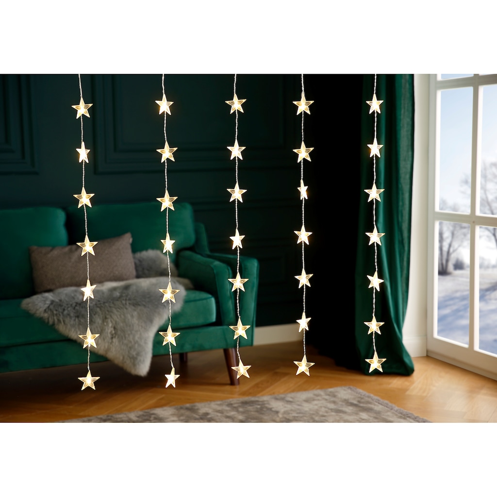 Star-Max LED-Lichtervorhang »Weihnachtsdeko«, LED-Fenster-Vorhang