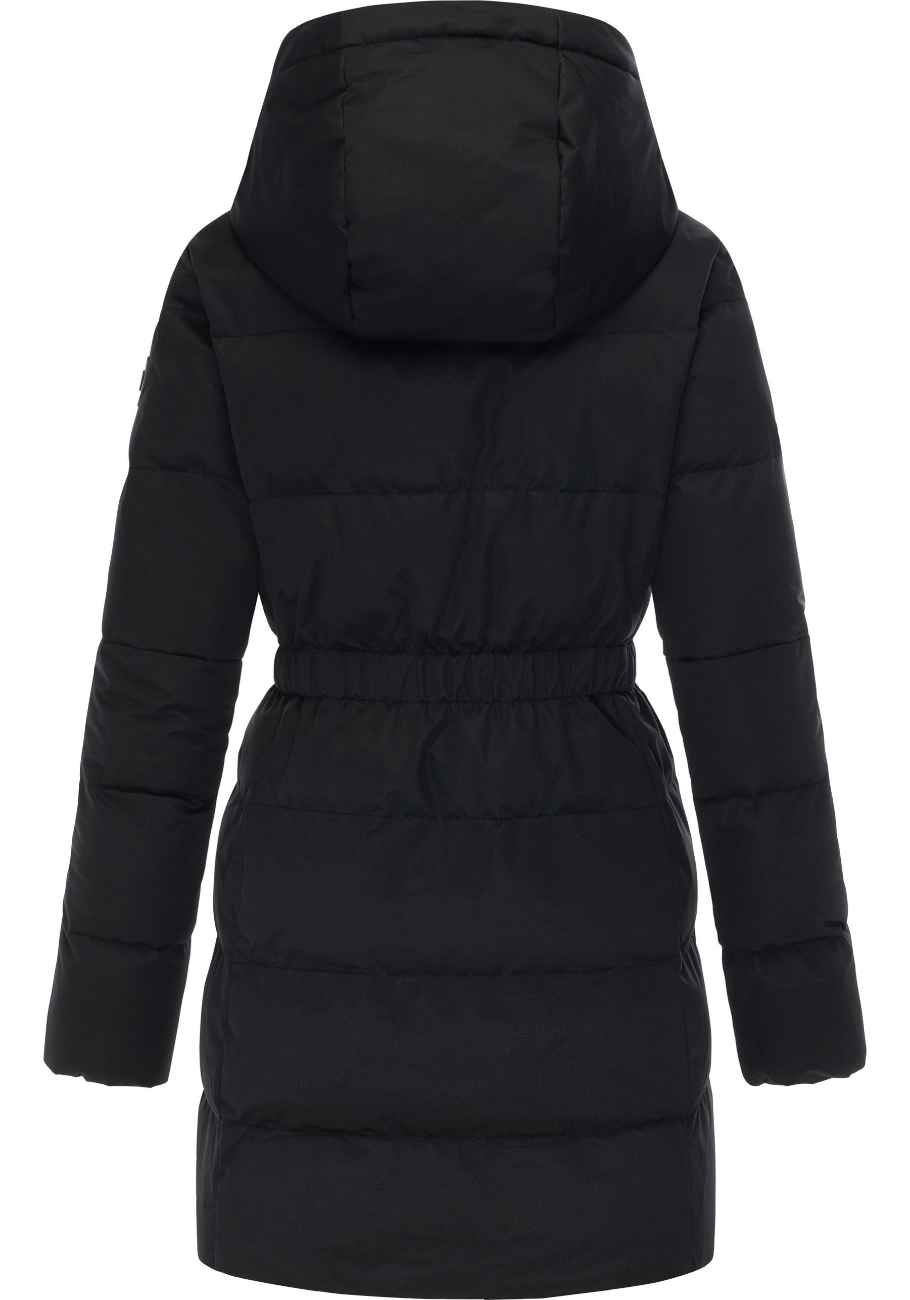 Ragwear Steppmantel »Niani YOUMODO«, Warmer Wintermantel mit hohem Kragen und Kapuze