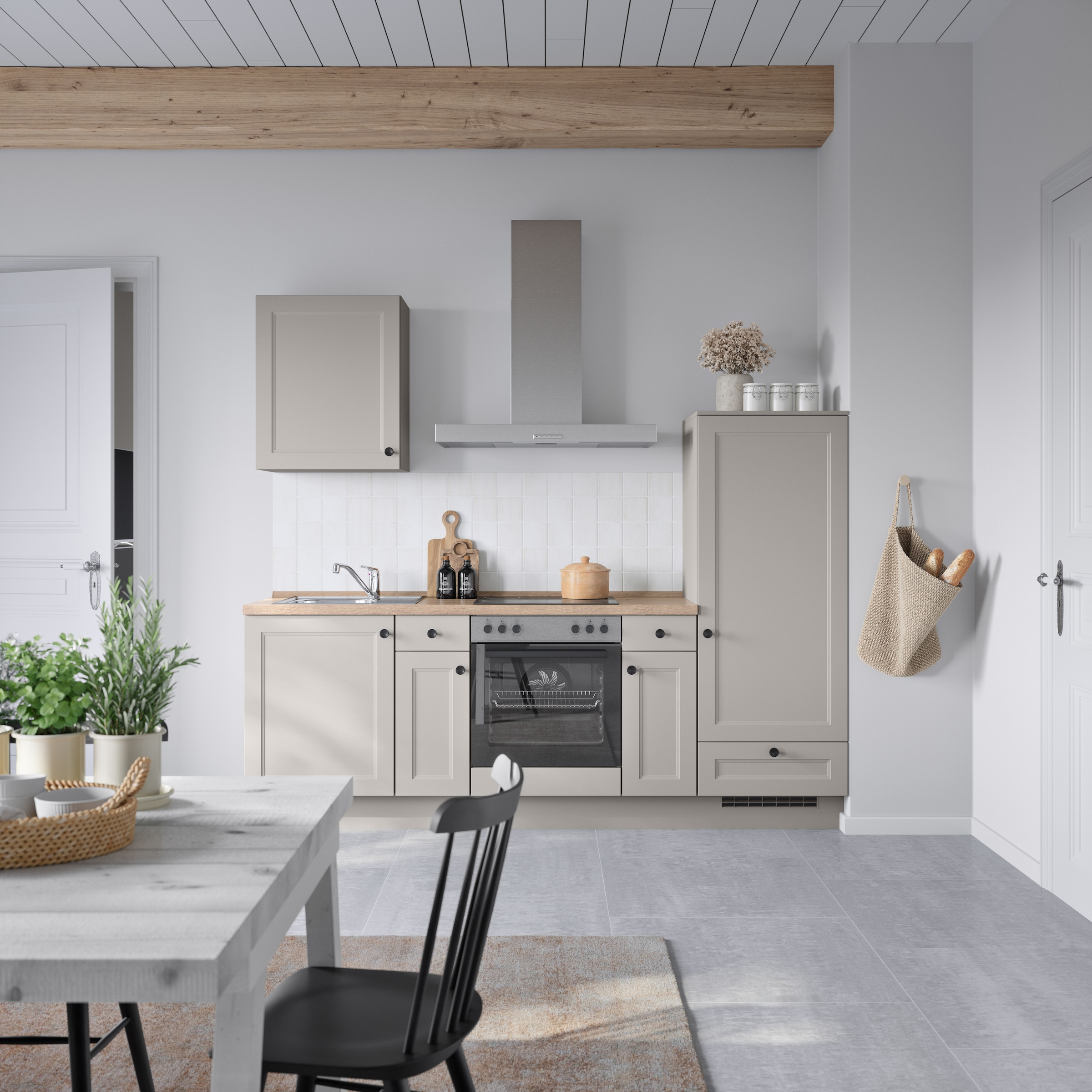 nobilia® Küchenzeile »"Cascada I", NEU: individuell anpassbar mit gratis Profi-Beratung« vormontiert, Breite 240 cm, Ausrichtung wählbar, wahlw. mit E-Geräten