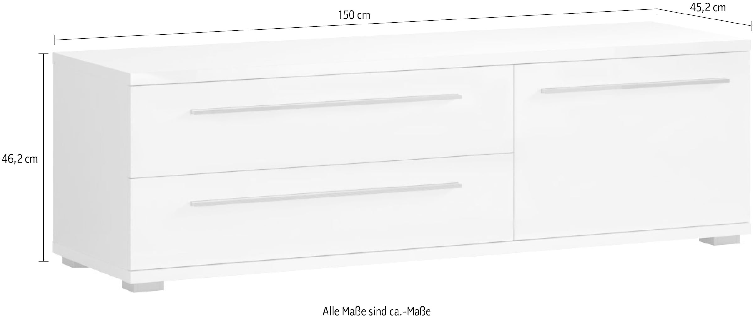 Places of Style TV-Board »Piano«, UV lackiert, mit Soft-Close-Funktion