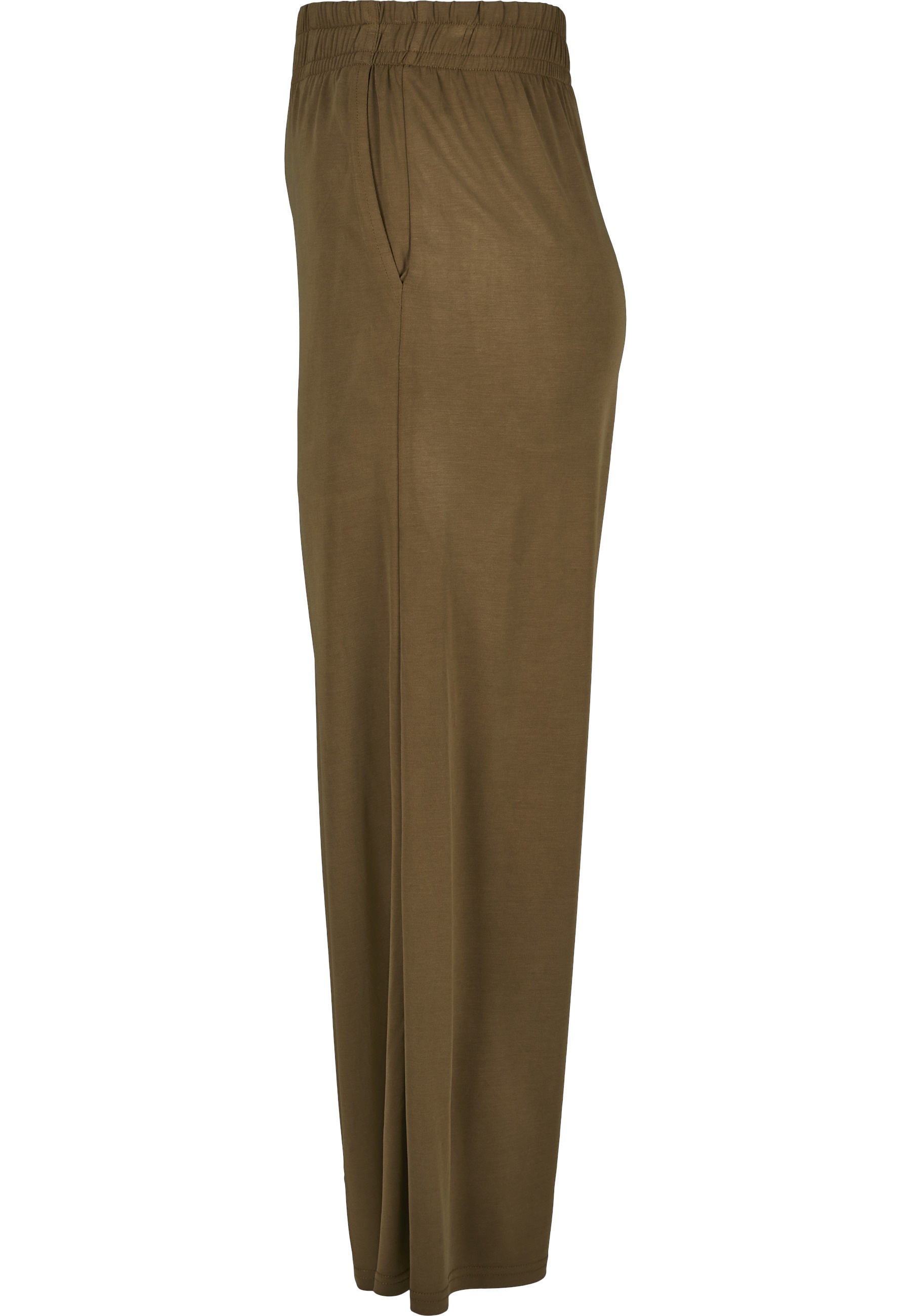 Stoffhose URBAN CLASSICS "Urban Classics Damen Ladies Modal Culotte", Damen, Gr. XS, US-Größen, summerolive, 77% Modal, 23% Polyester, unifarben, loose fit, Hosen Stoffhose 2