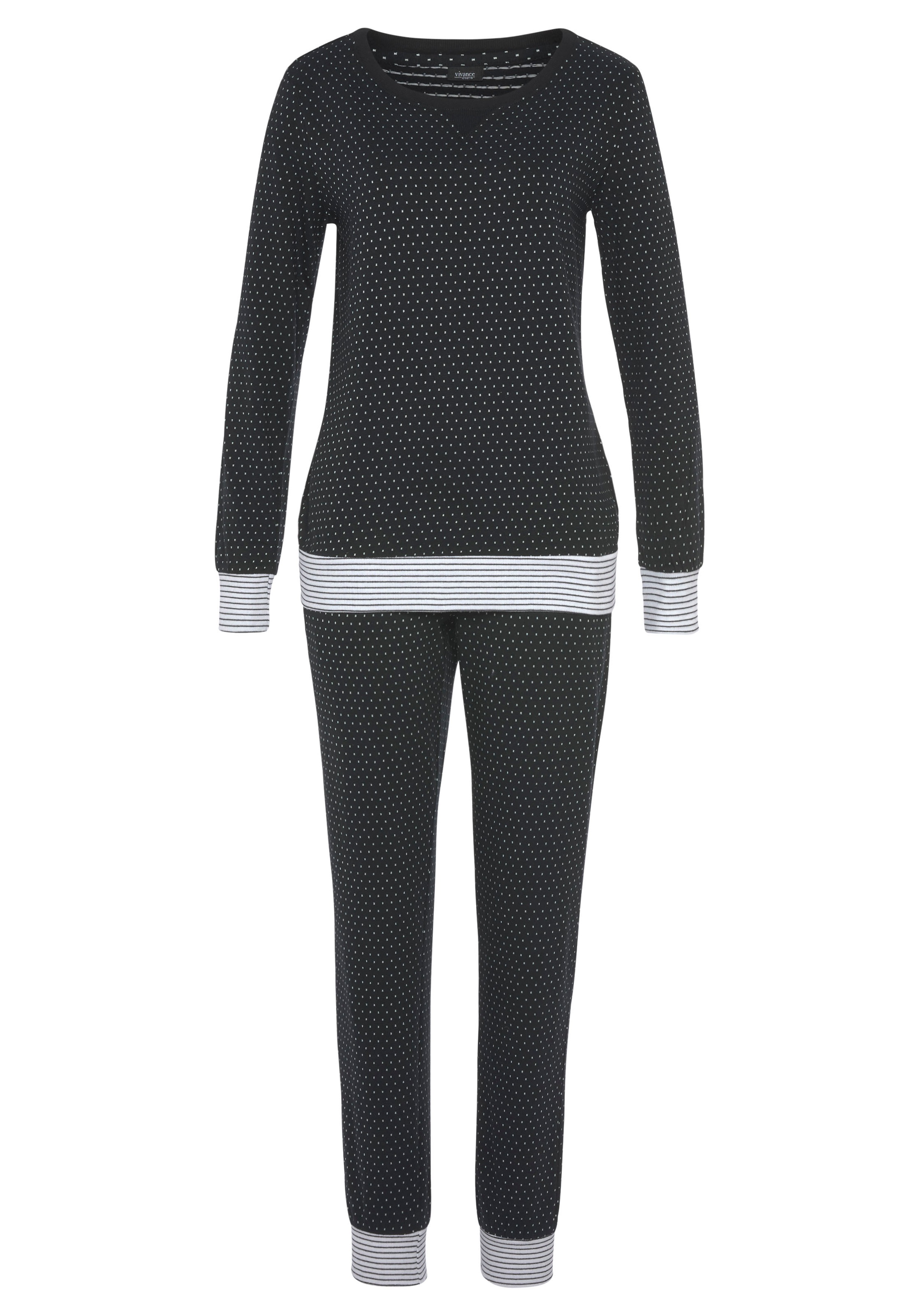 Vivance Dreams Pyjama 2 Stk. tlg., mit Pünktchen- und Streifenmuster günstig online kaufen
