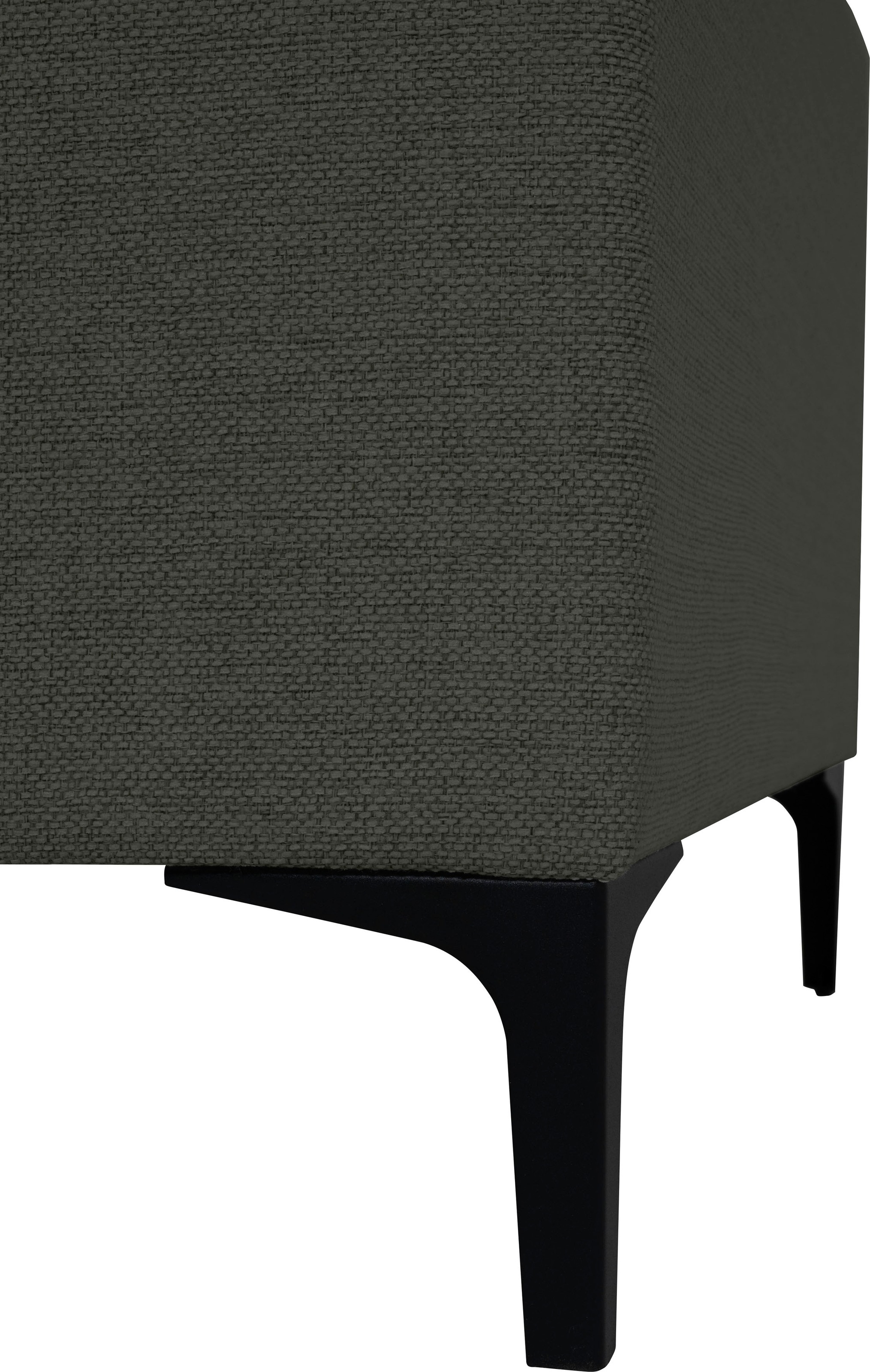 Places of Style Ecksofa »Xander, L-Form,«, Breite 289 cm, Webstoff, Soft-Touch Chenille, schwarze Metallfüße
