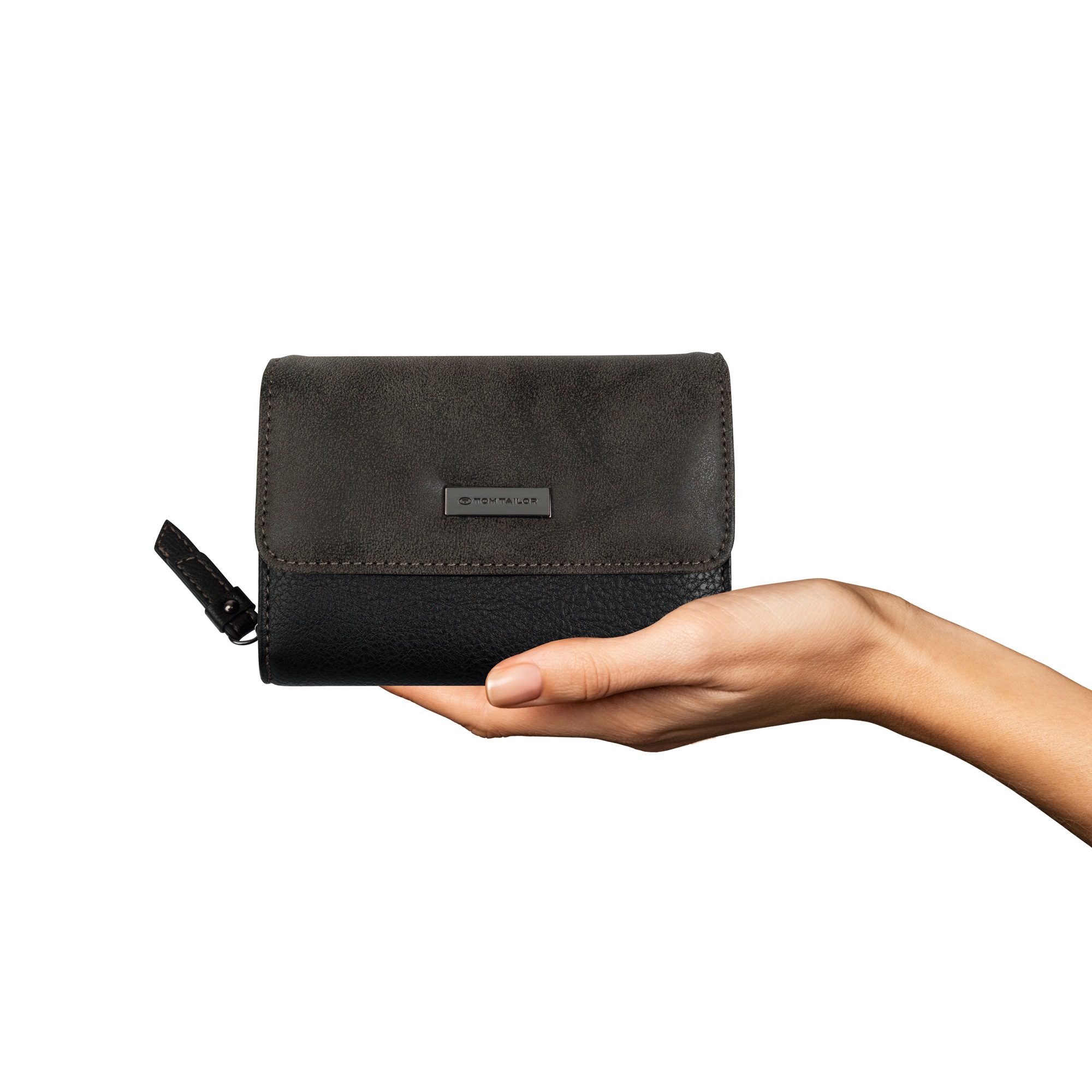 TOM TAILOR Geldbörse "Elin" harmonischer Materialmix mit leicht kontrastfar günstig online kaufen