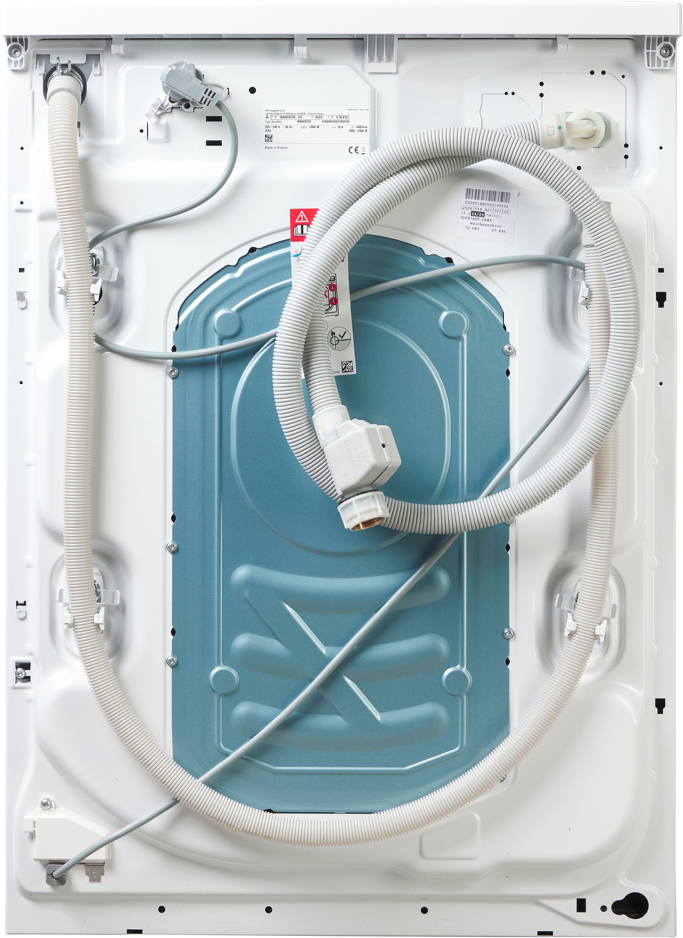 BOSCH Waschmaschine Serie 4 »WAN28226« 9 kg 1400 U/min Bis zu 50% weniger Knitterfalten dank Iron Assist und EEK A