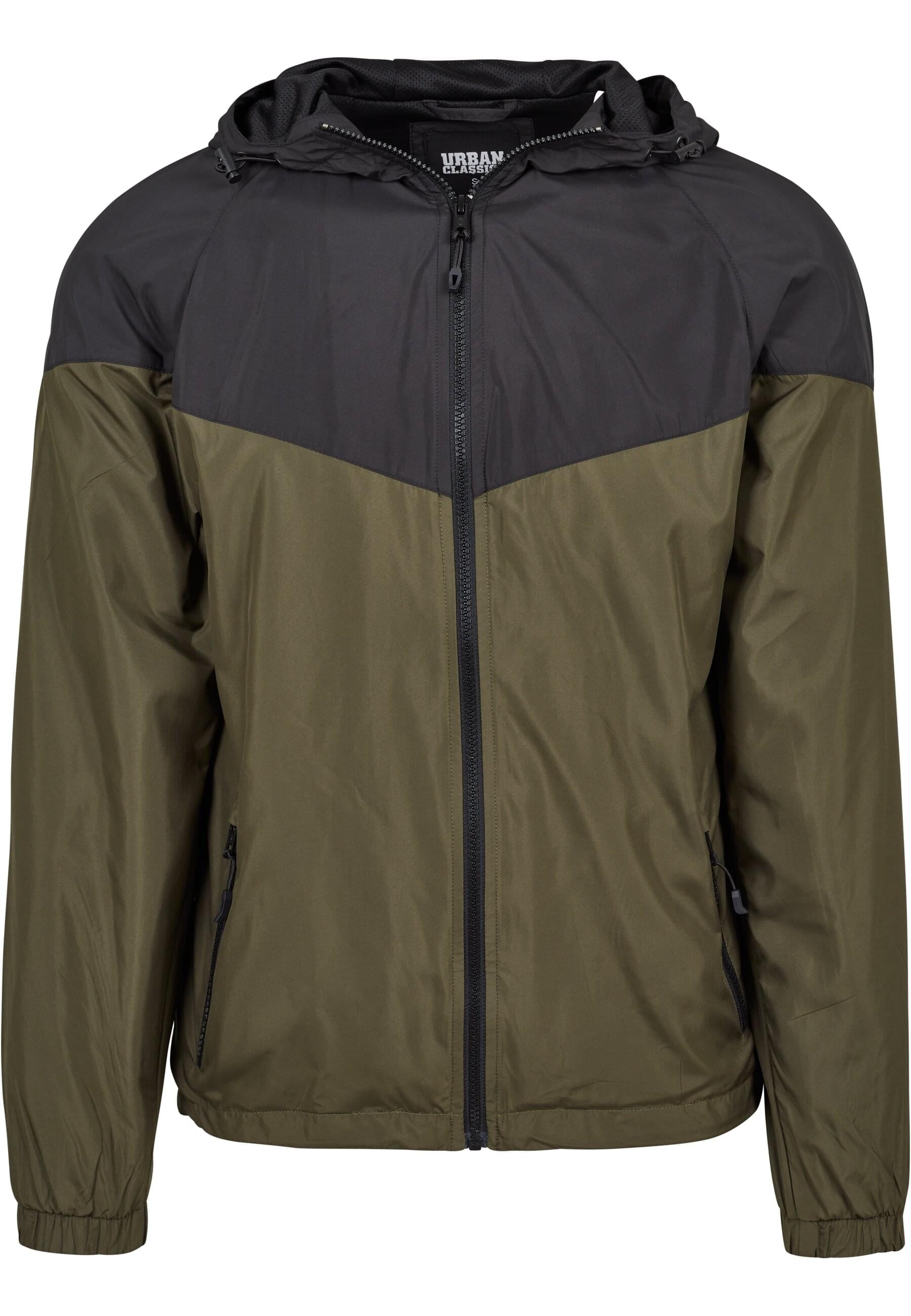 URBAN CLASSICS Allwetterjacke "Urban Classics Herren 2-Tone Tech Windrunner", (1 St.), mit Kapuze