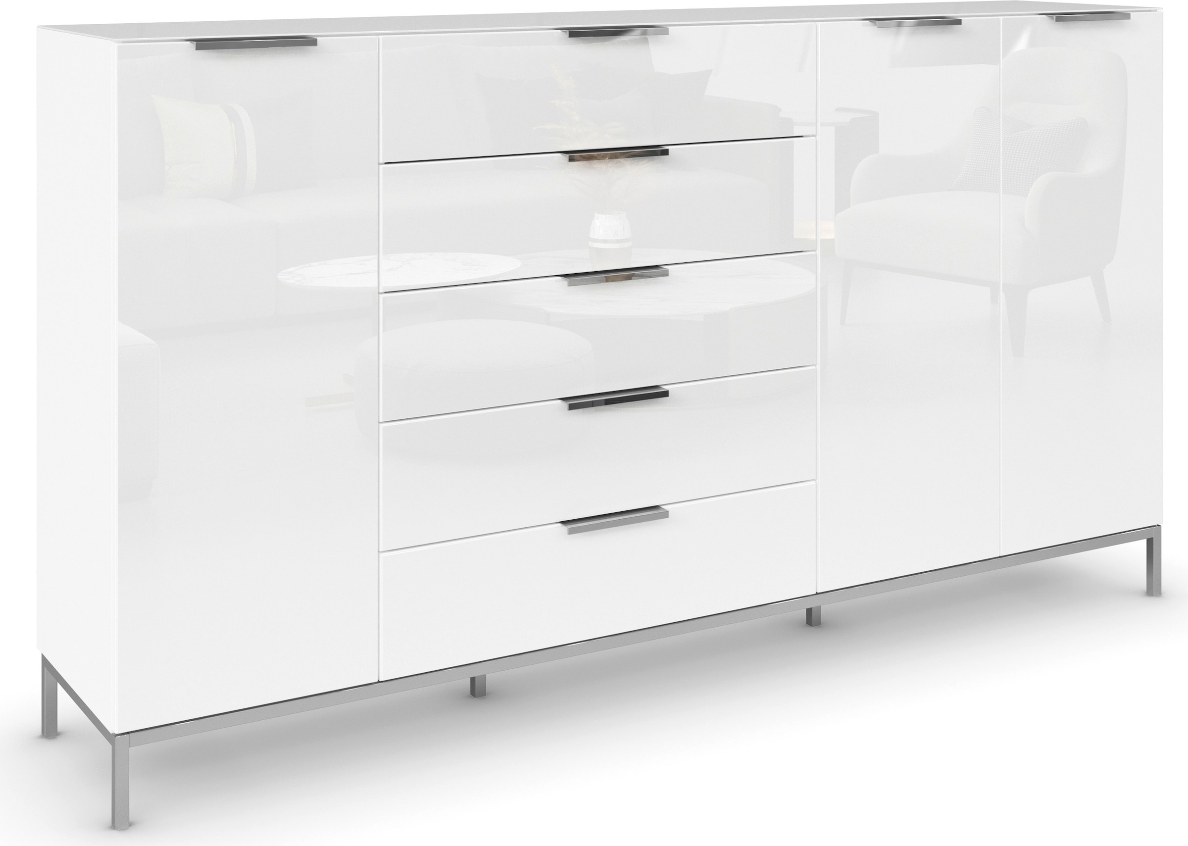 rauch Kombikommode "Kommode Türkommode Sideboard Kombikommode FLIPP mit Gla günstig online kaufen