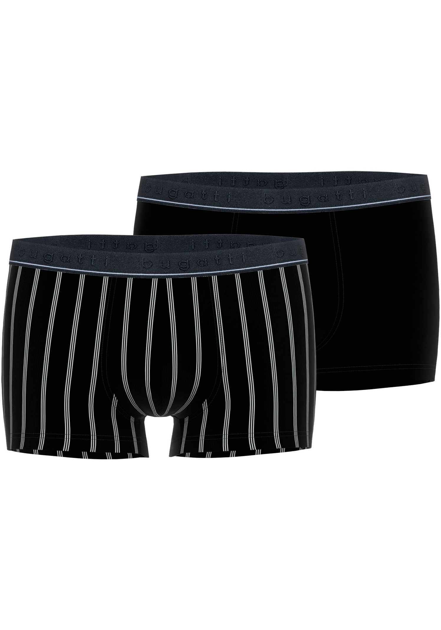 bugatti Boxershorts "Rom", (2er Pack), mit modischem Design für einen stilvollen Look