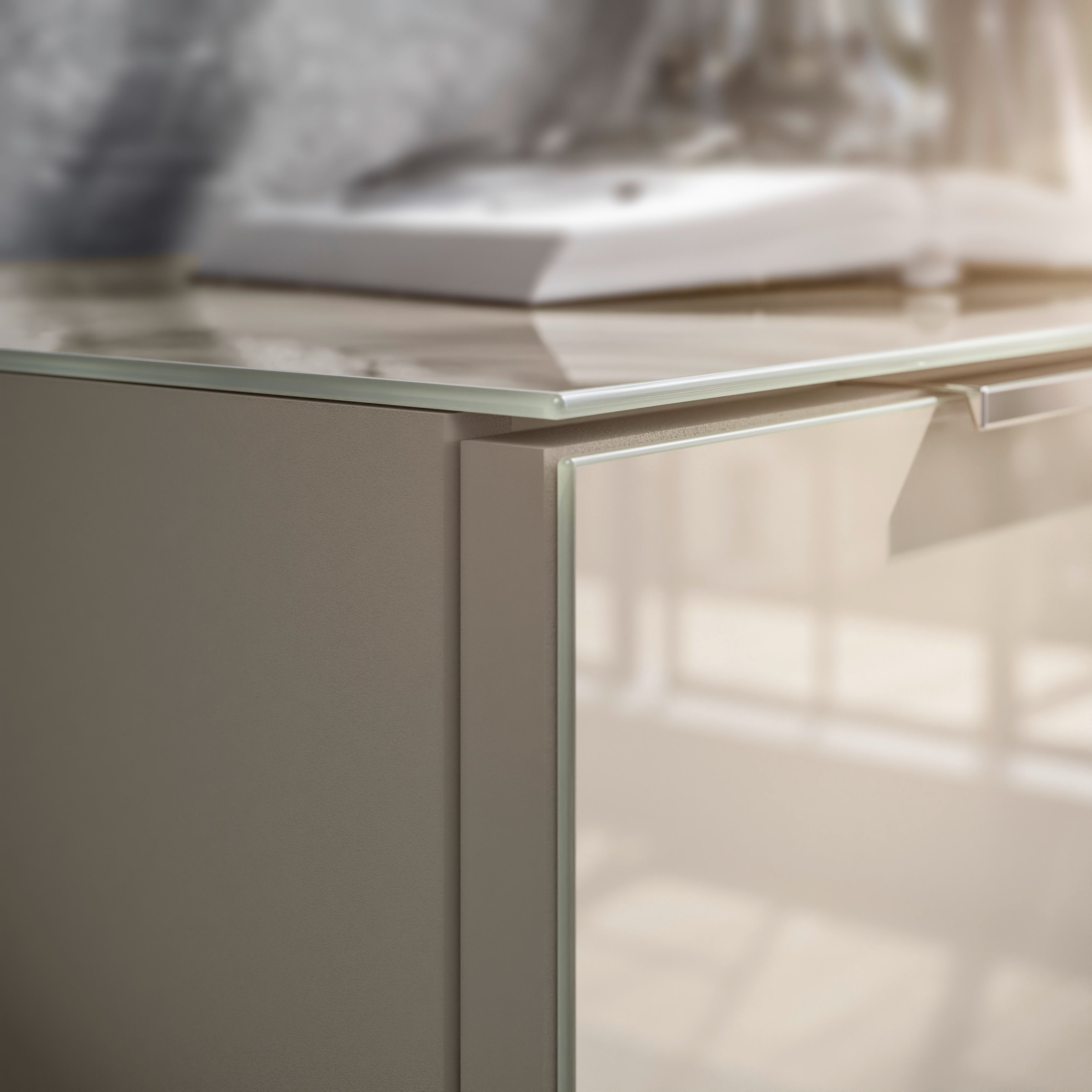 HBZ Nachtkommode »Santorin Nachtkonsole, BxHxT 45x61x40 cm«, (1 St.), Breite 45cm, Softclose für Schubkästen, Melaminbeschichtung